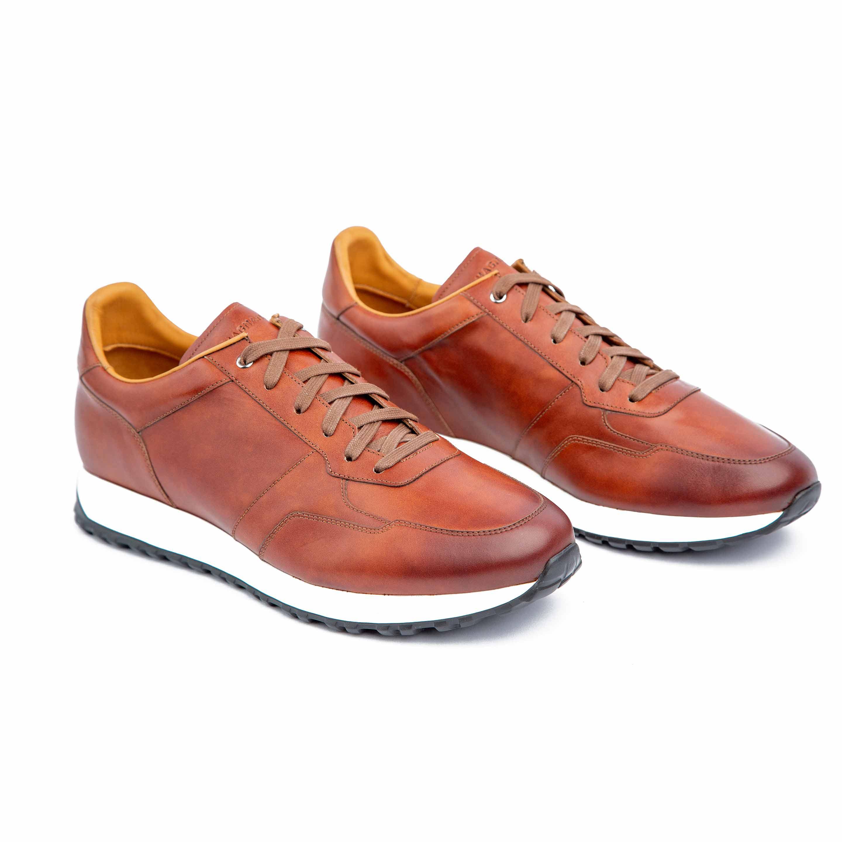 Magnanni Fado Cognac Leather Sneakers