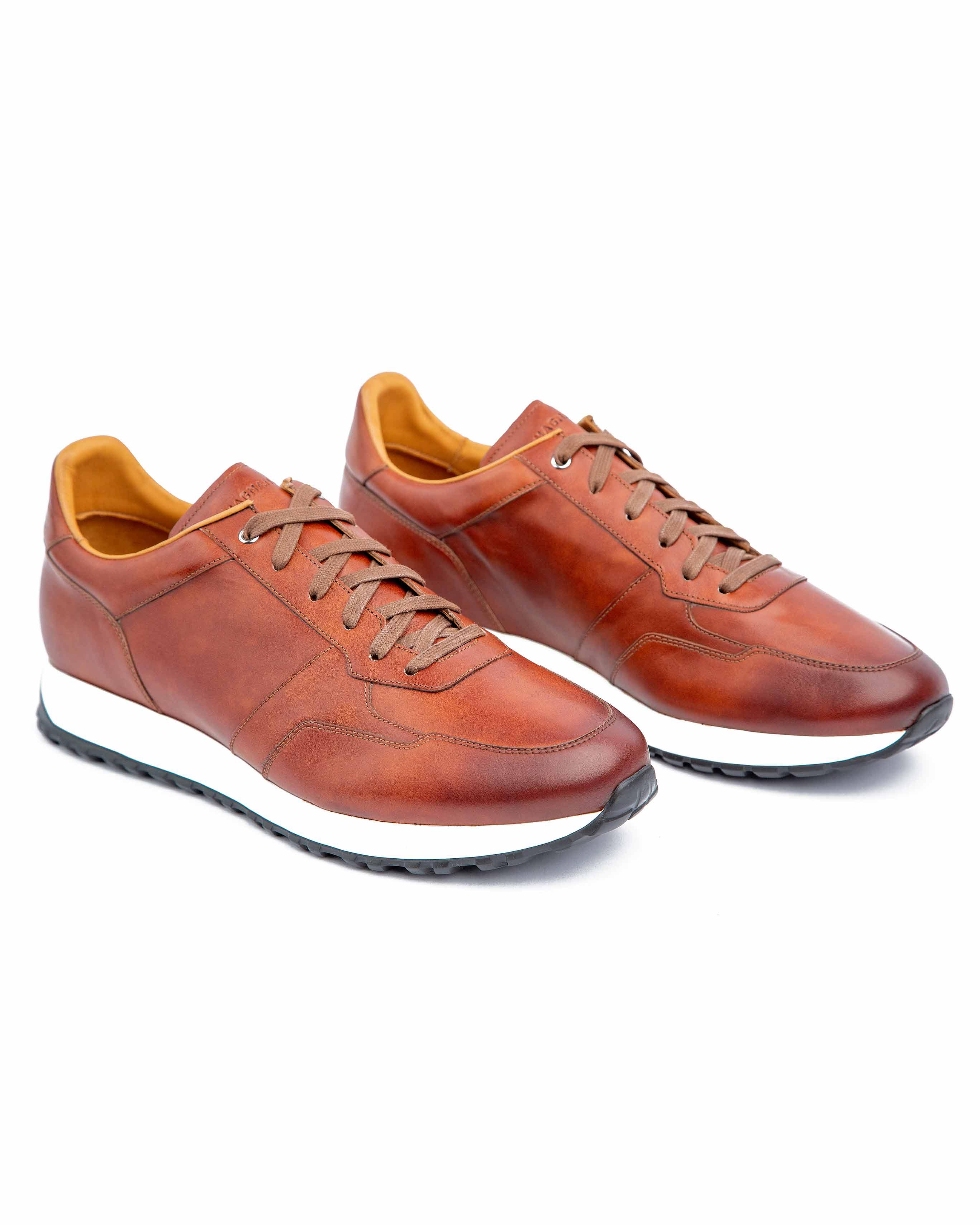 Magnanni Fado Cognac Leather Sneakers