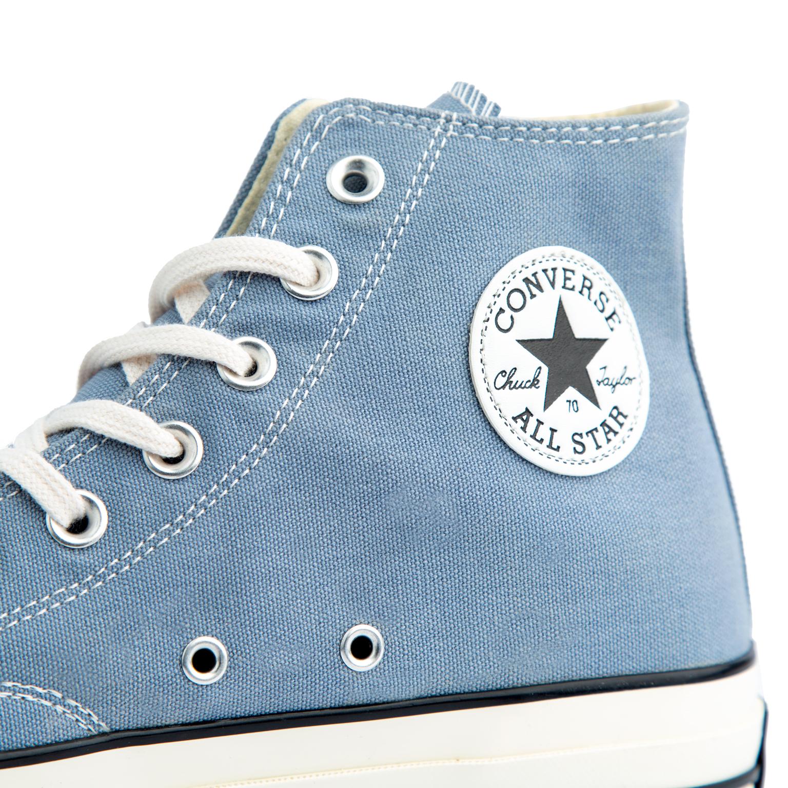 Blue Converse Chuck Taylor All Star 70 High Top Sneakers - Classic unisex design with durable canvas upper and white rubber sole for everyday wear.
