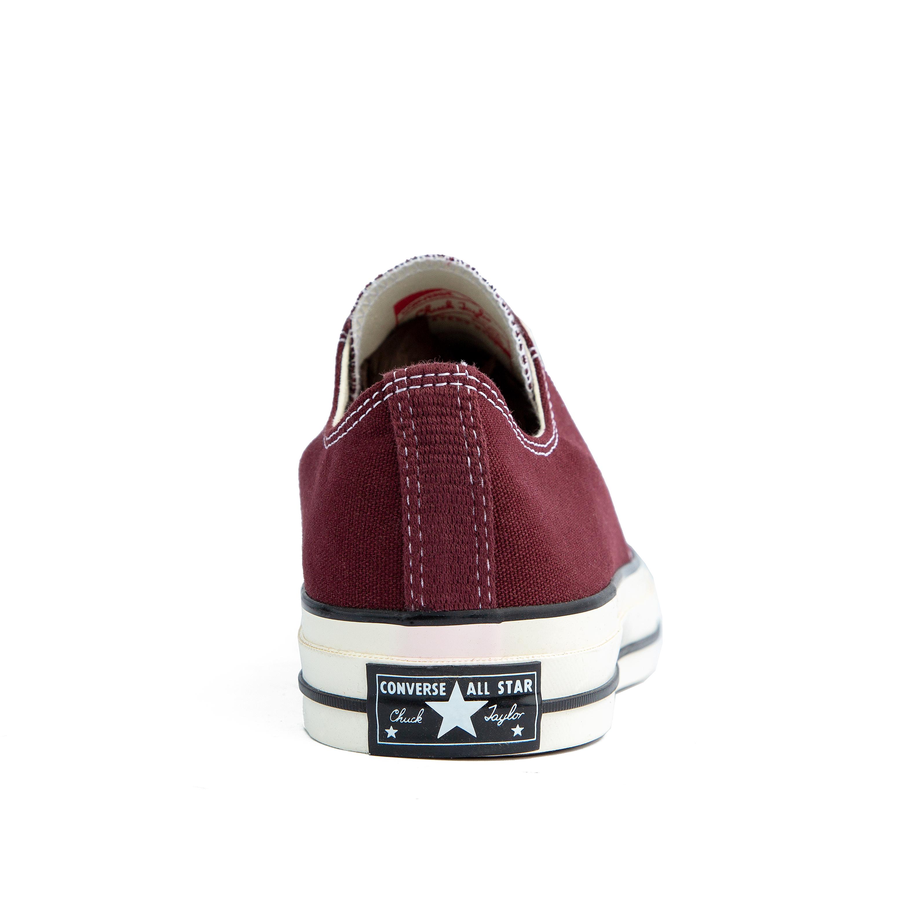  Maroon Converse Chuck Taylor All Star 70 Low Top Sneakers - Unisex design, premium canvas construction, perfect for casual and stylish everyday wear.