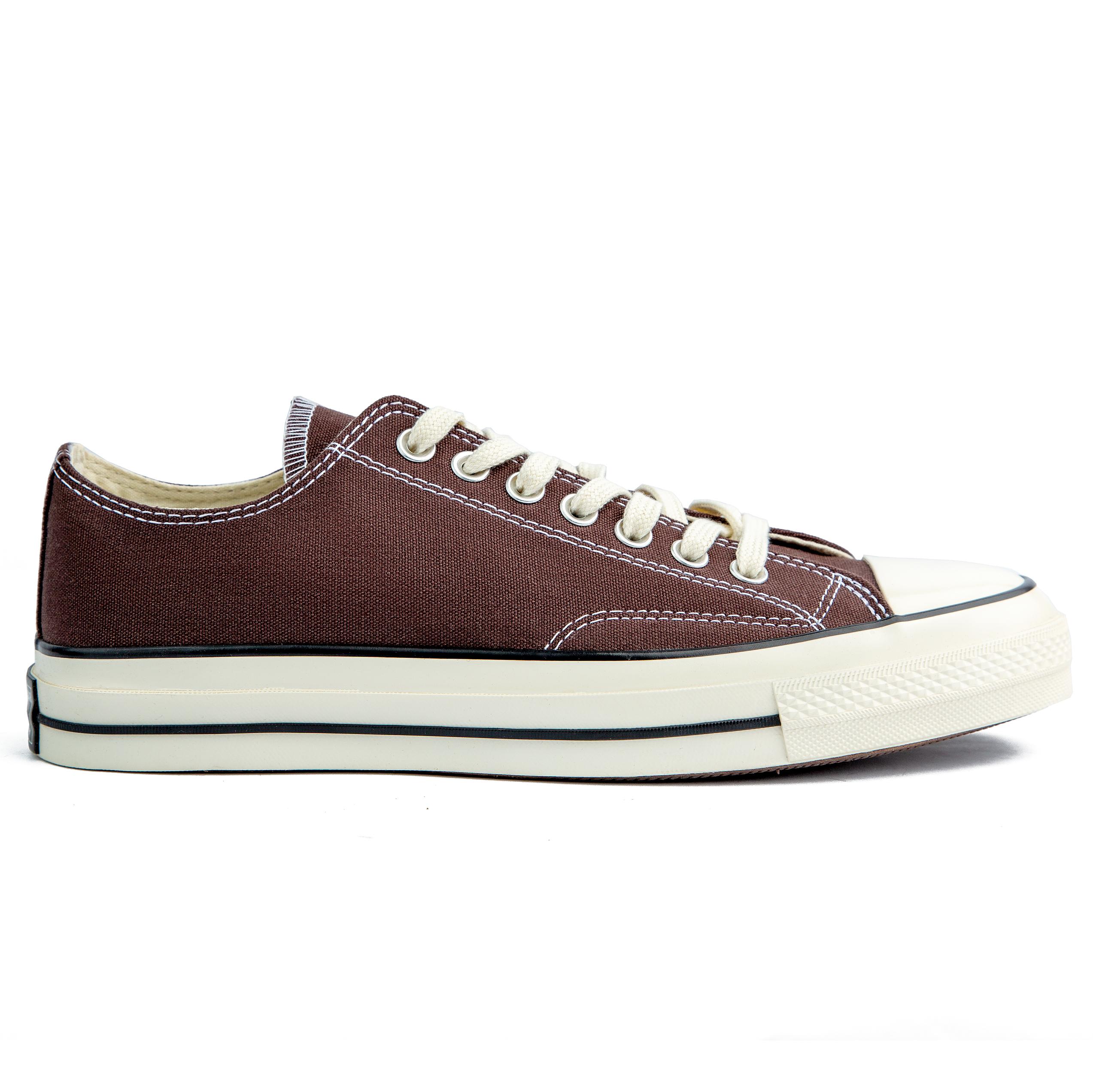 Brown Converse Chuck Taylor All Star 70 Low Top Sneakers - Unisex footwear with premium canvas and classic low-top design for everyday use.