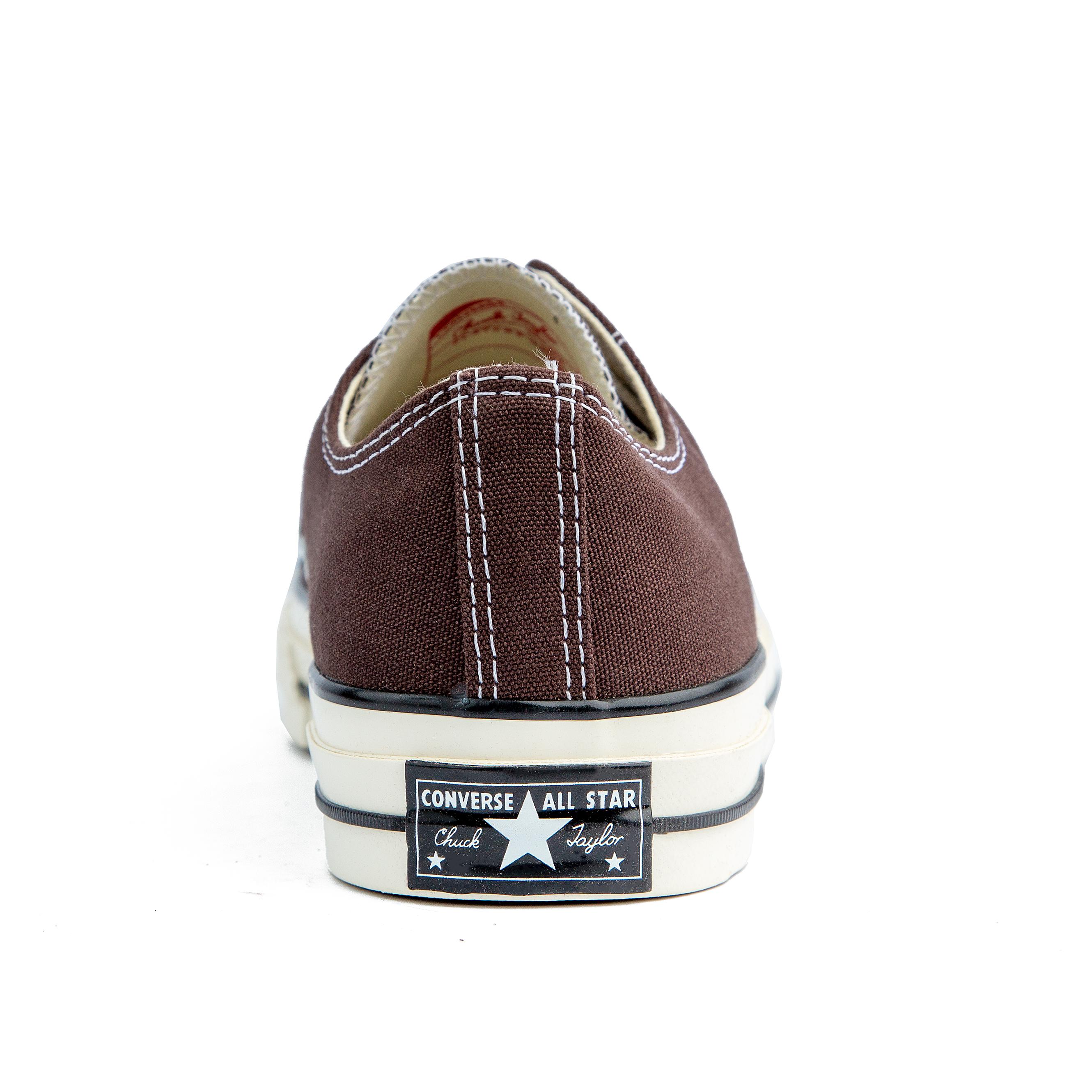 Brown Converse Chuck Taylor All Star 70 Low Top Sneakers - Unisex footwear with premium canvas and classic low-top design for everyday use.