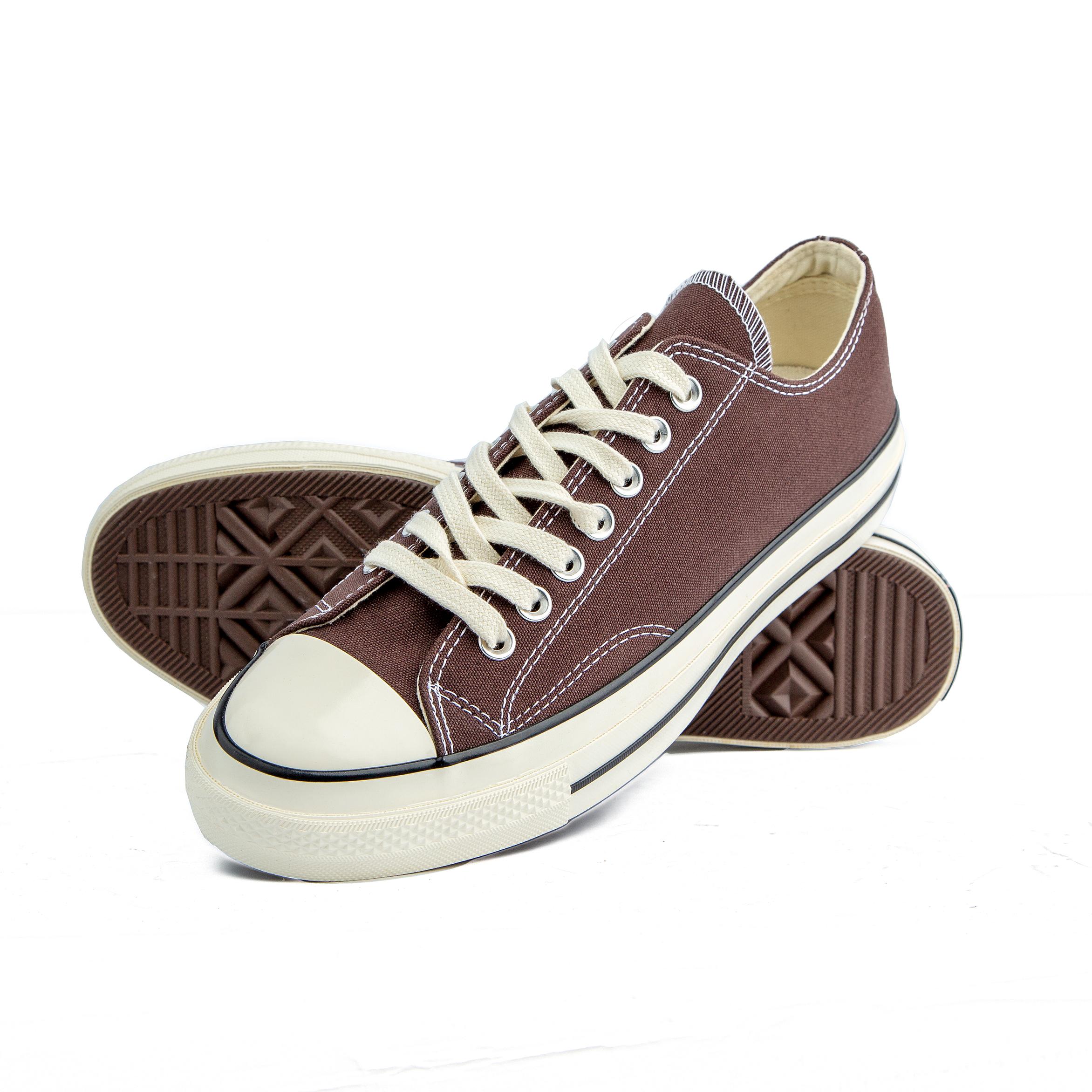  Brown Converse Chuck Taylor All Star 70 Low Top Sneakers - Unisex footwear with premium canvas and classic low-top design for everyday use.