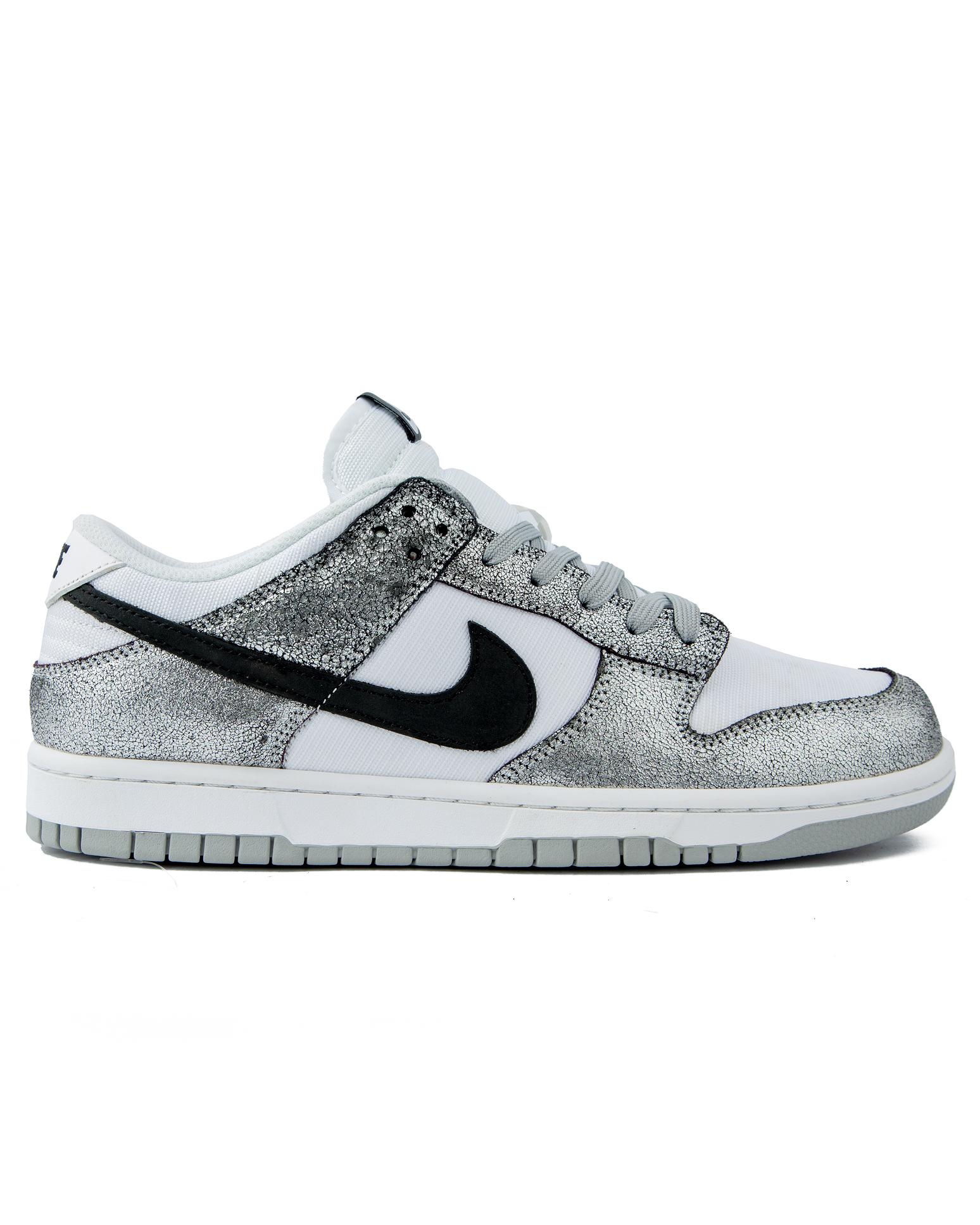 Nike Dunk Low Retro SE - White/Black/Silver Sneaker for Men & Women