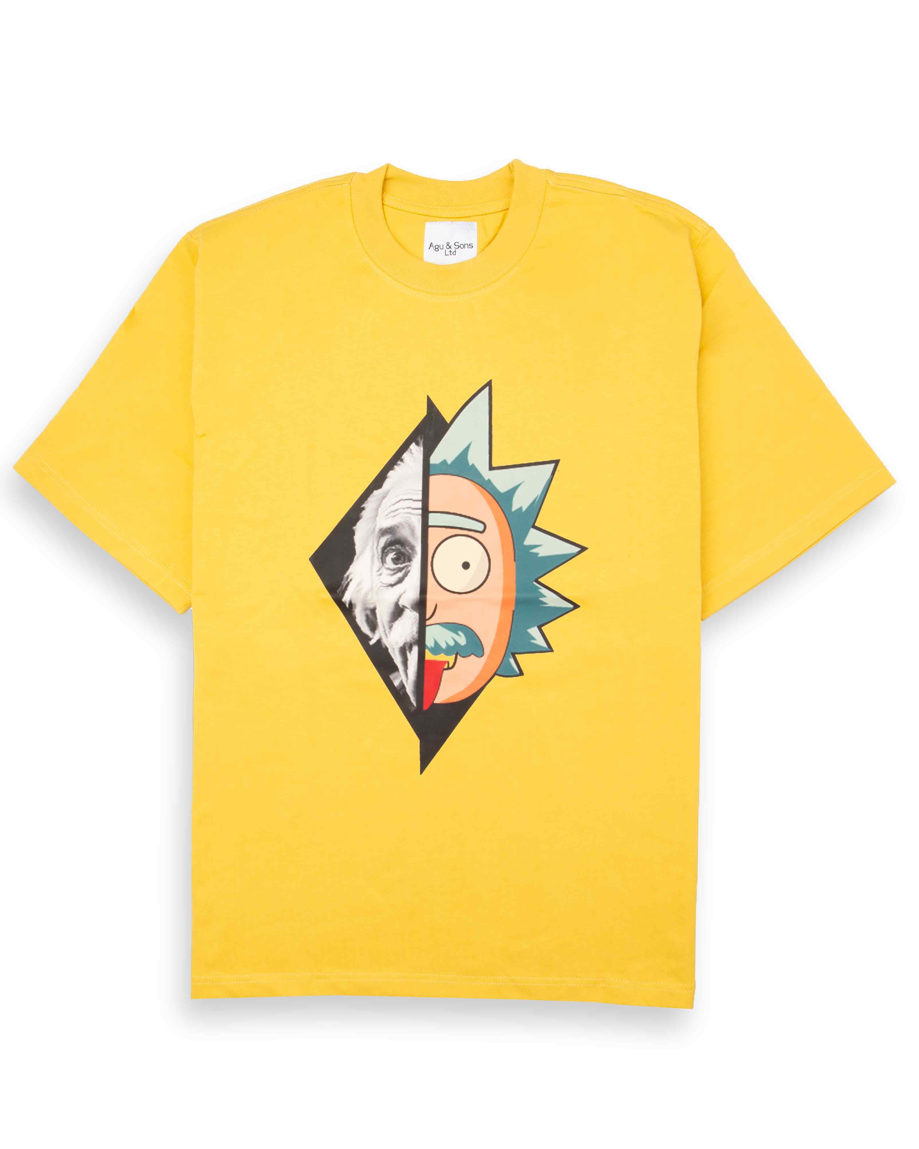 Yellow Einstein Rick Tee | Agu & Sons Ltd