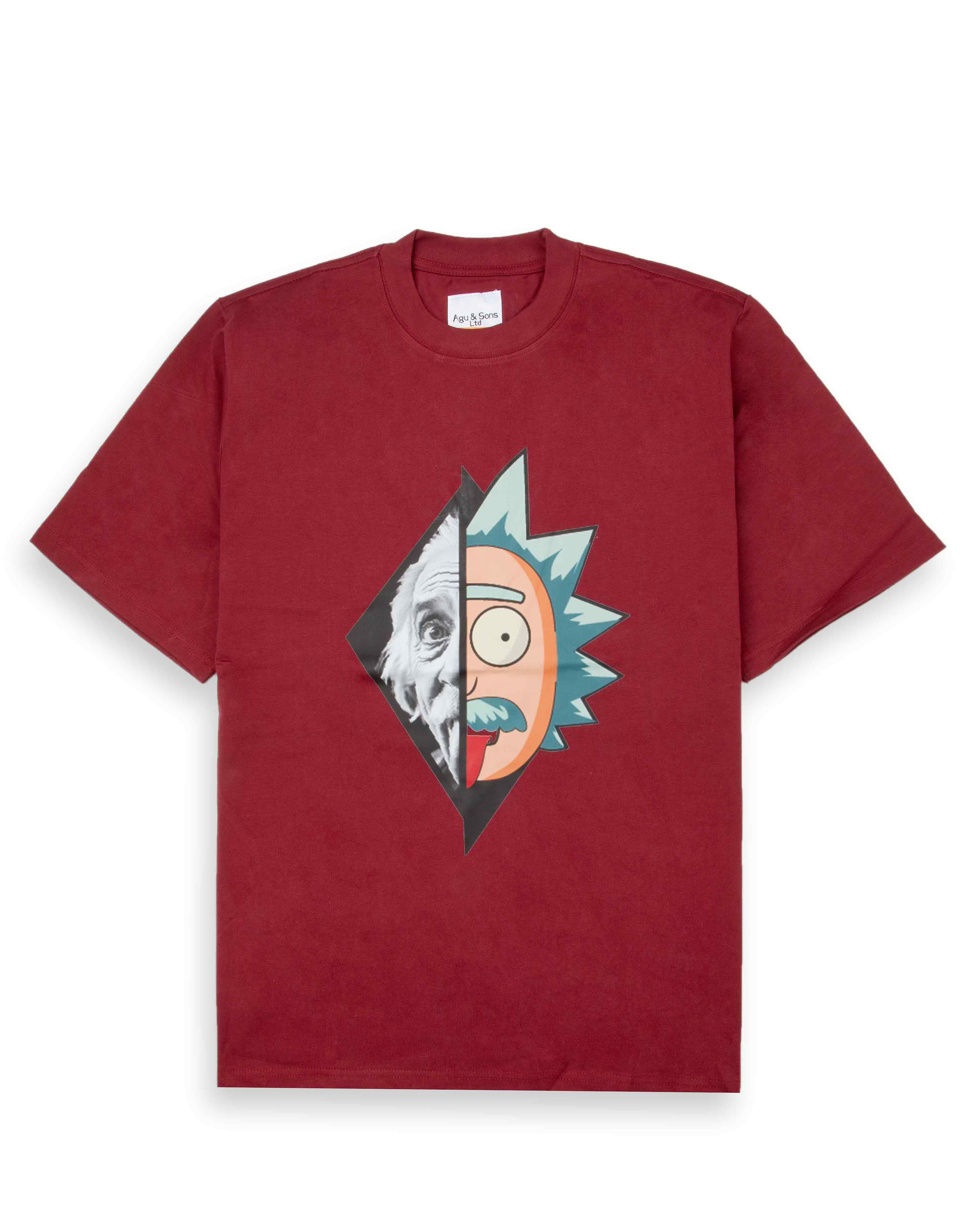  Agu & Sons Ltd Maroon Einstein Rick T-Shirt