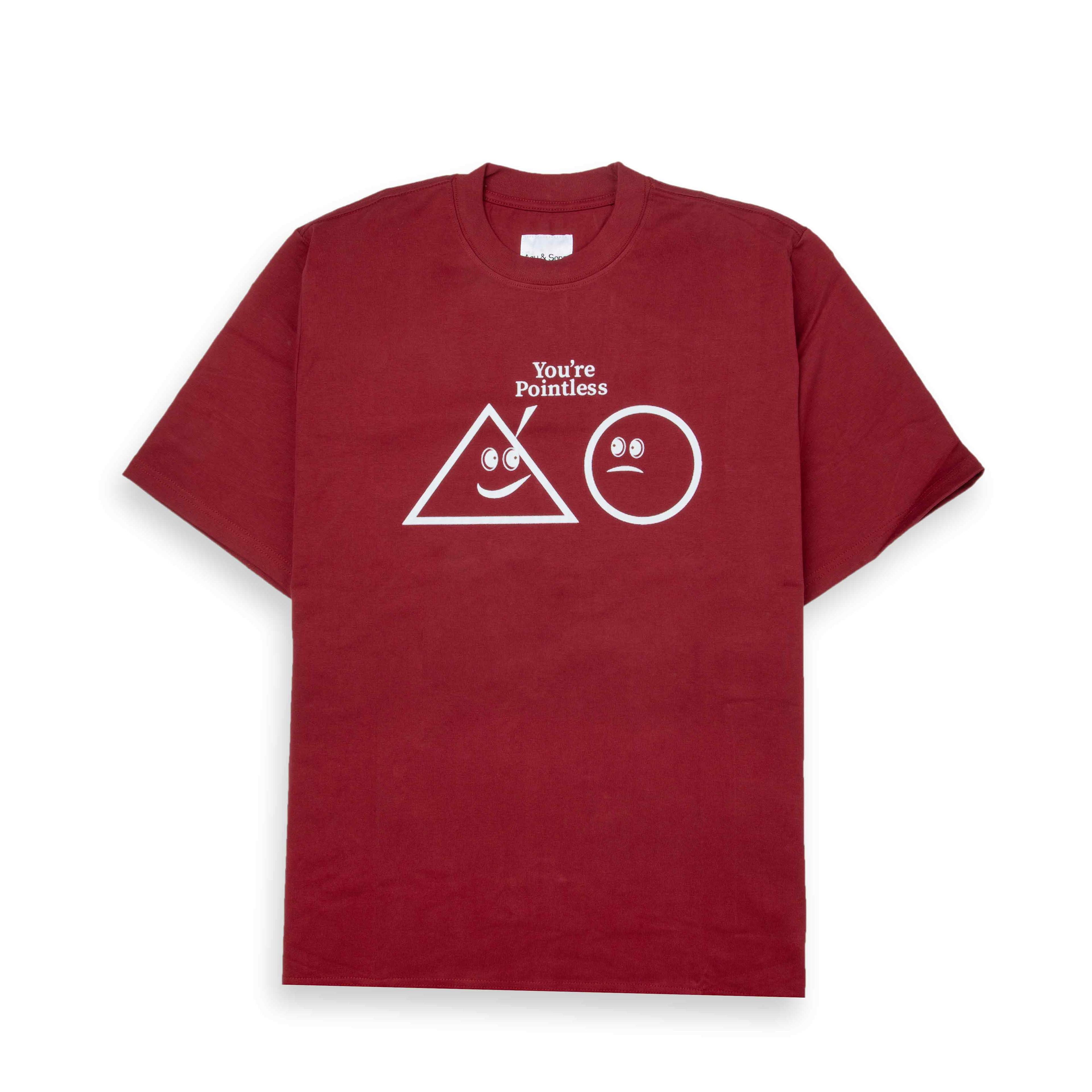 Agu & Sons Ltd. Maroon "You're Pointless" Graphic T-Shirt