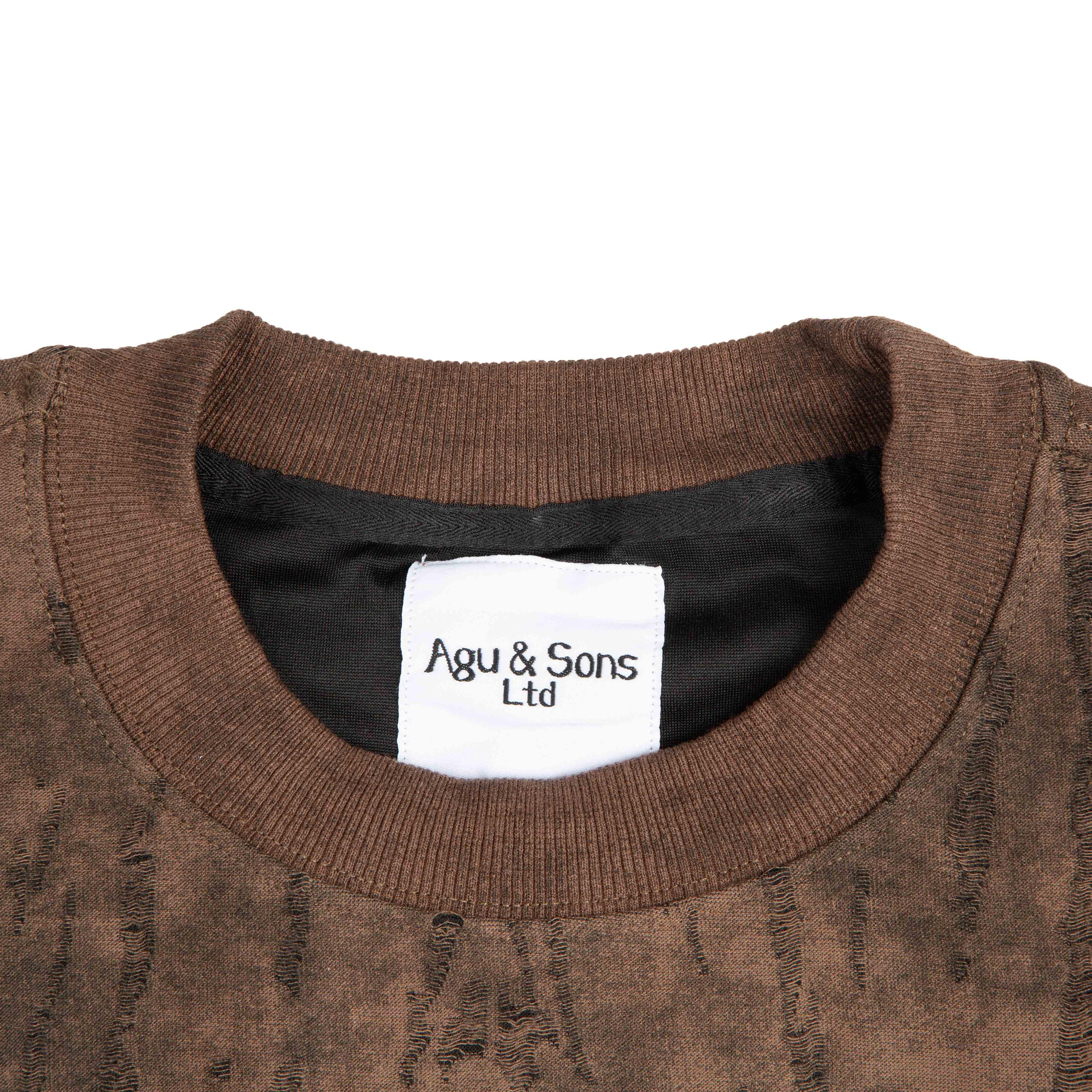 Agu & Sons Ltd Batik-Inspired  T-Shirt – XL | Beige & Black | Unisex Casual Streetwear Fashion Tee