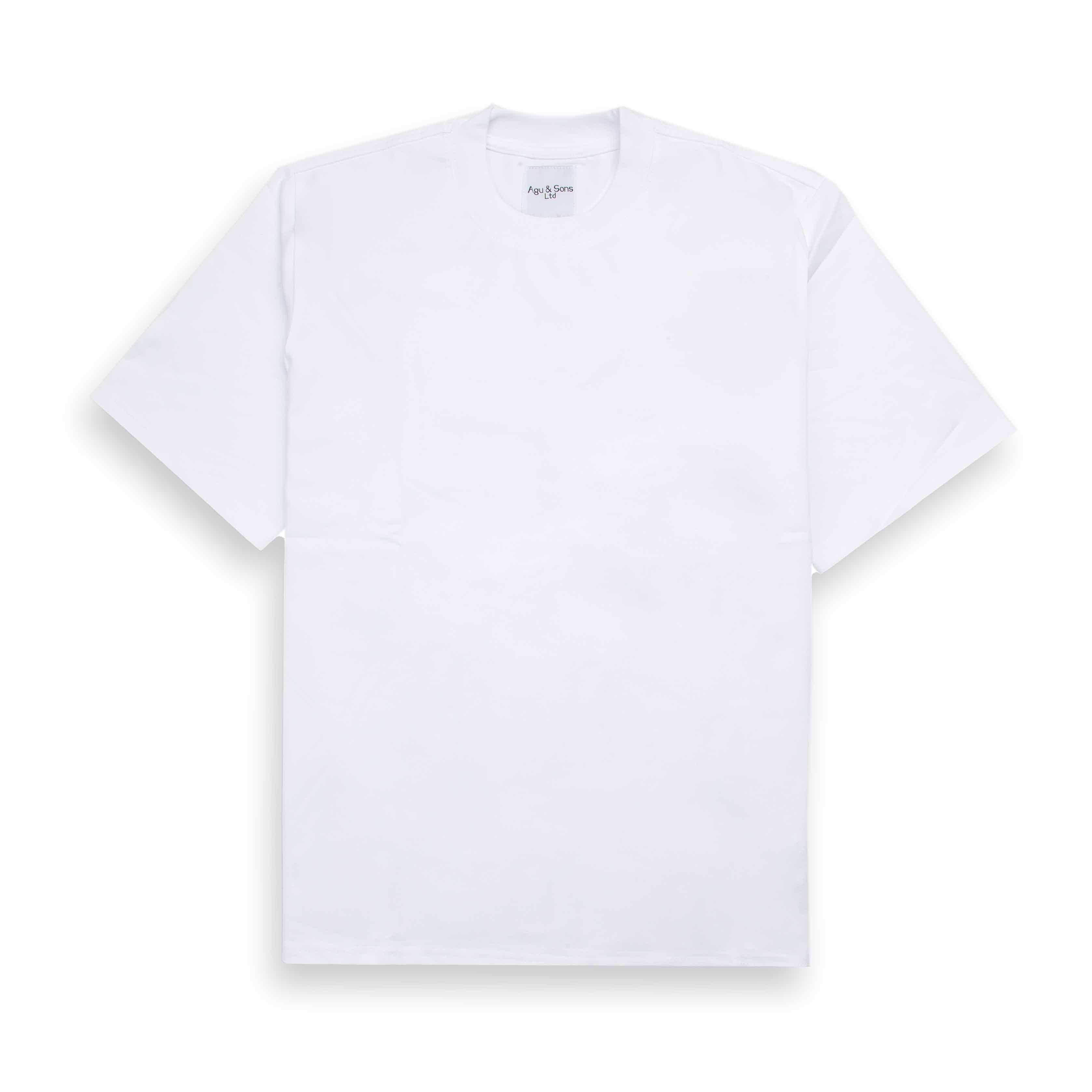Agu & Sons "Cosmic Saturn" White Unisex Graphic Tee