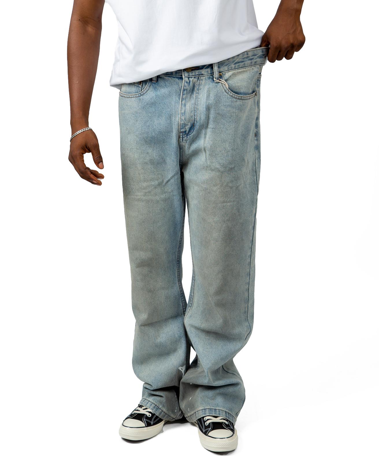 Vintage Washed Loose-Fit Denim Jeans – Relaxed & Stylish