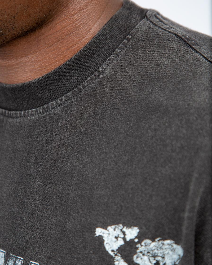 FRCMWHAT Racer 33 Graphic Print T-shirt, faded black, back view.
