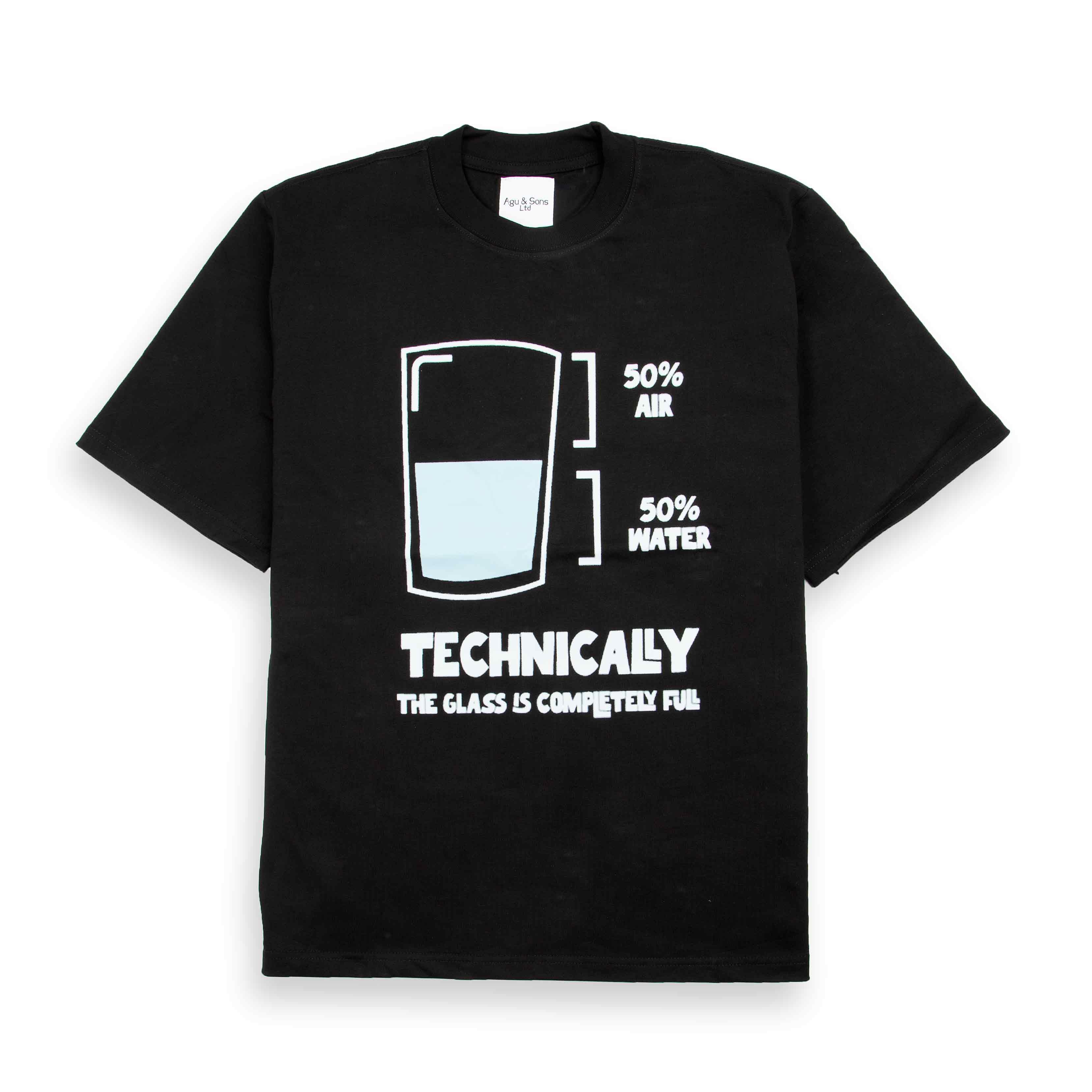 Agu & Sons Black "Glass Full" Graphic Tee