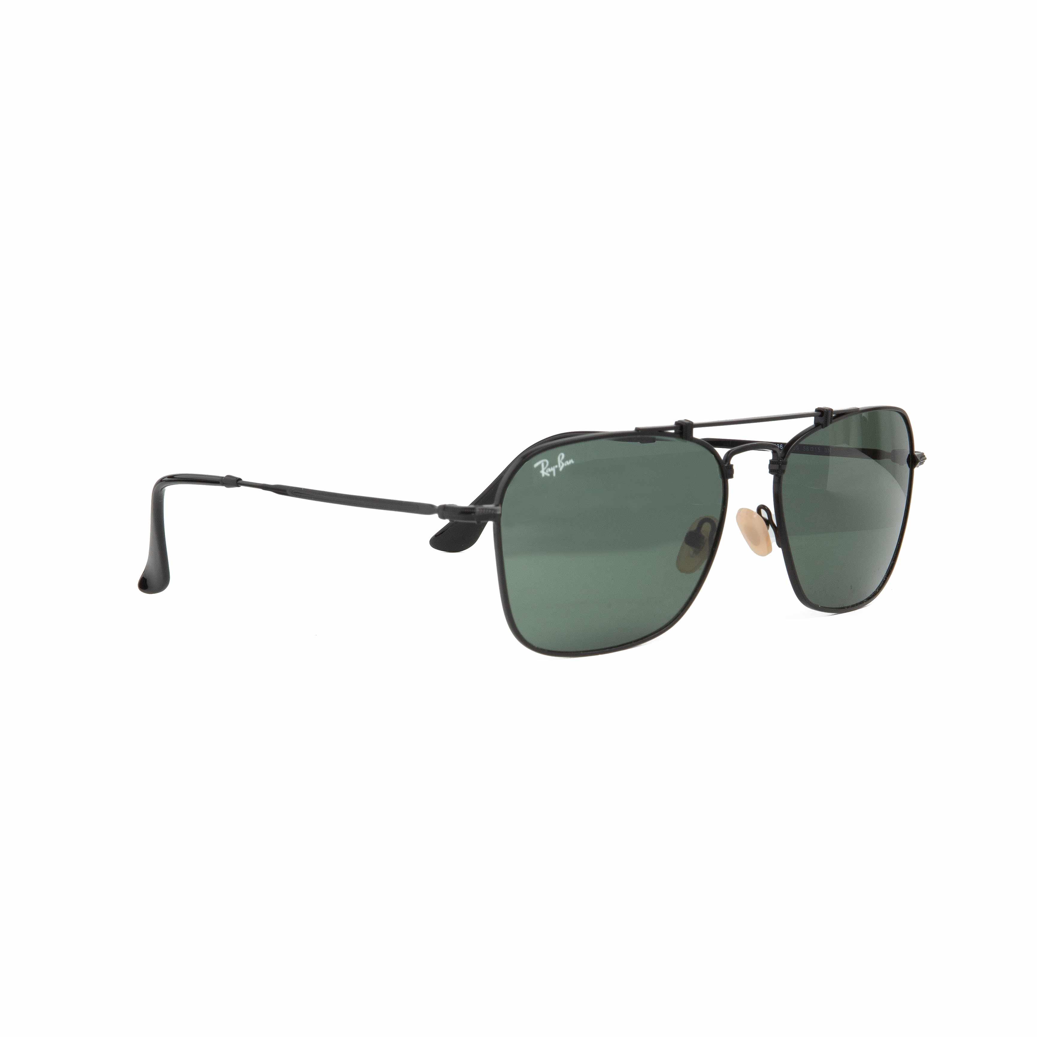Ray-Ban Marshal II aviator sunglasses with black metal frame and green lenses