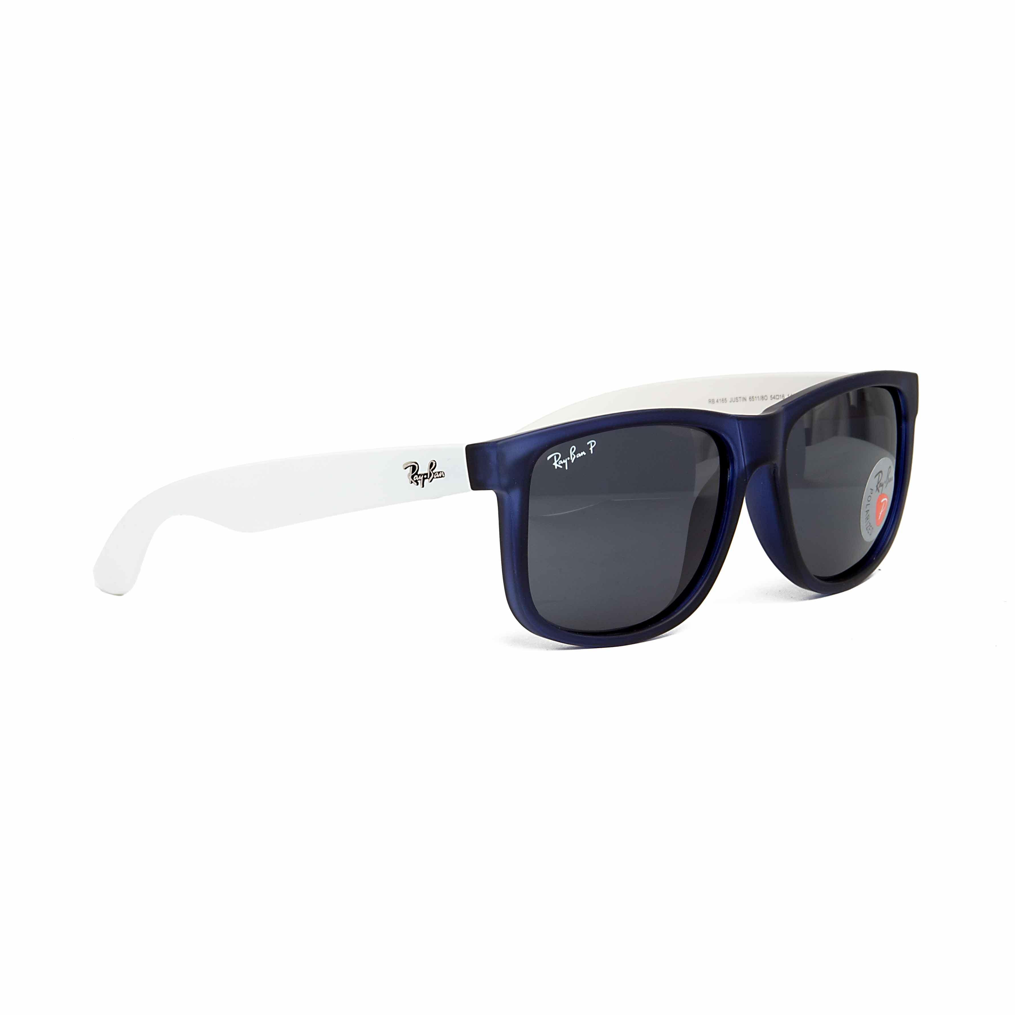 Ray-Ban Wayfarer-Style Matte Blue Polarized Sunglasses - Unisex"