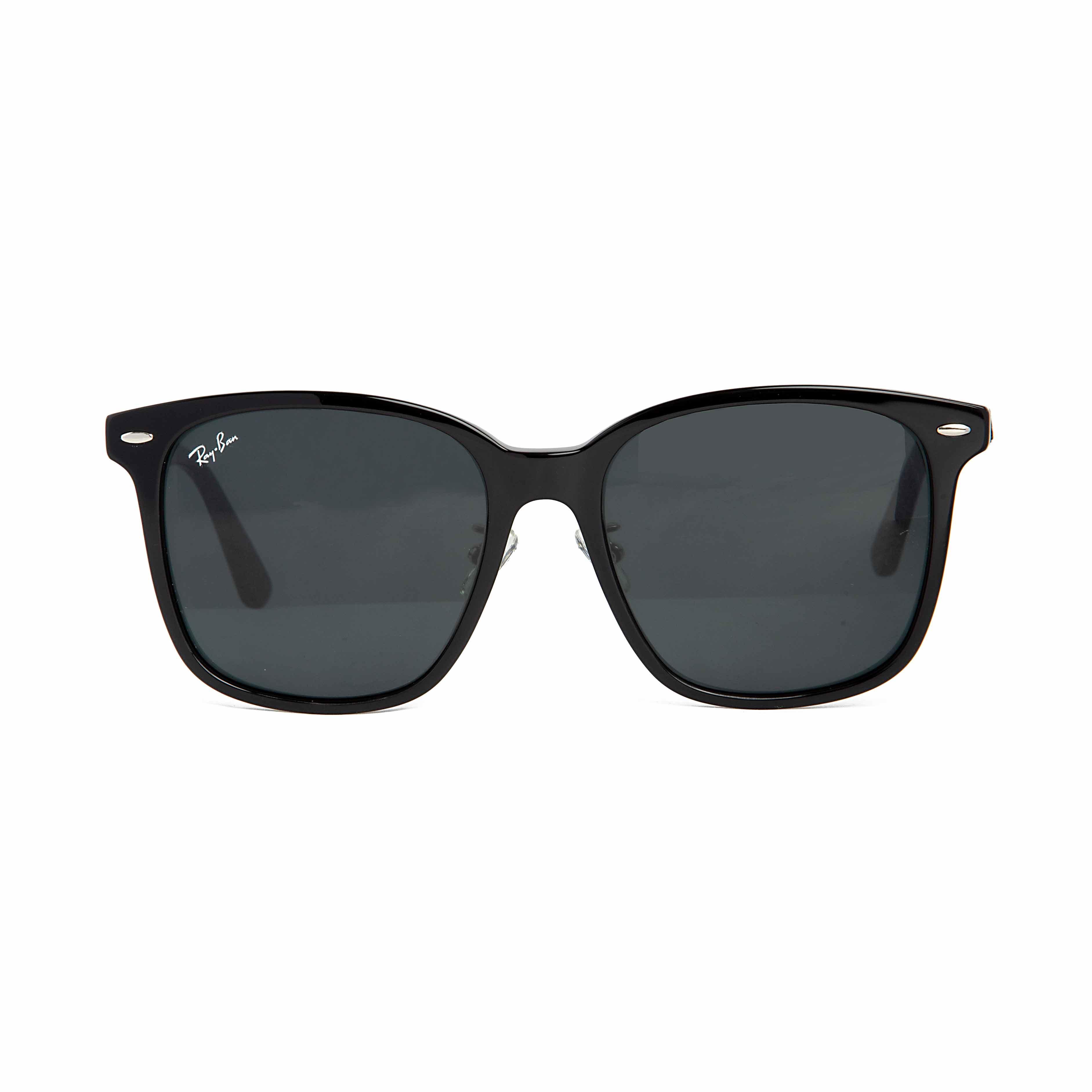 Ray-Ban RB4187 Chris Sunglasses - Black Frame with Dark Grey Gradient Lenses - Stylish Unisex Design
