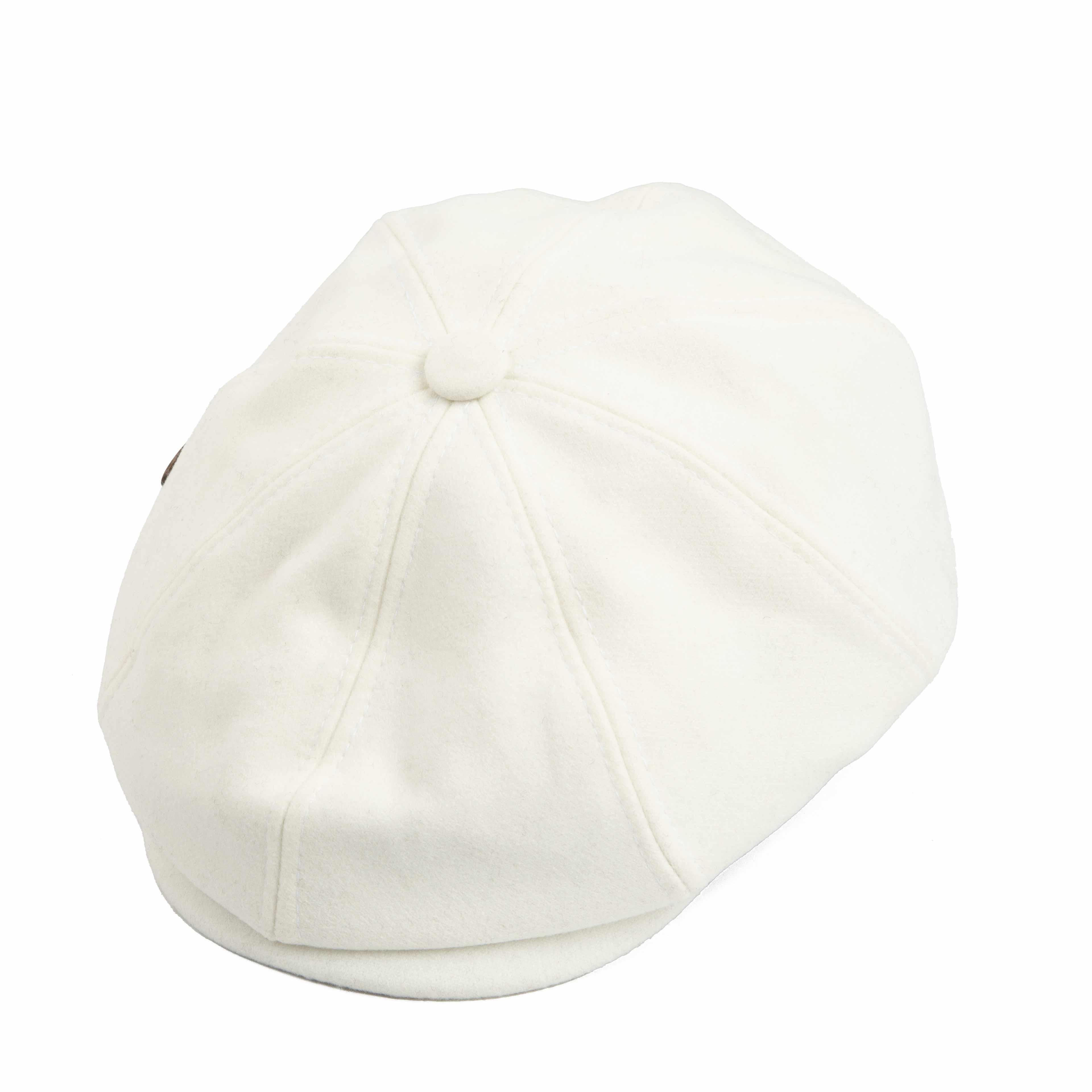 Off-White Newsboy Cap - Classic Unisex Flat Cap