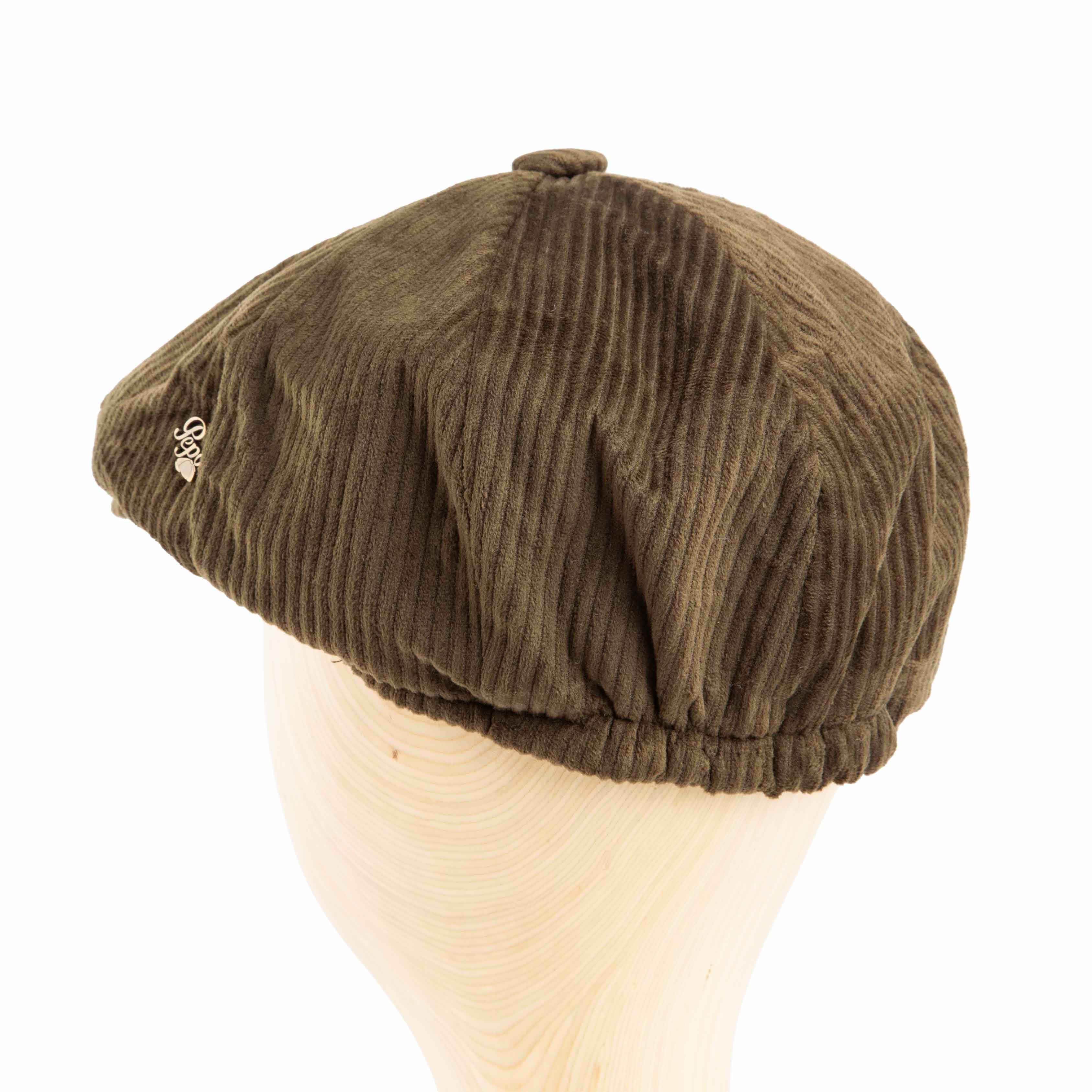 Brixton Men's Brown Corduroy Brood Snap Cap, Classic Flat Cap Style