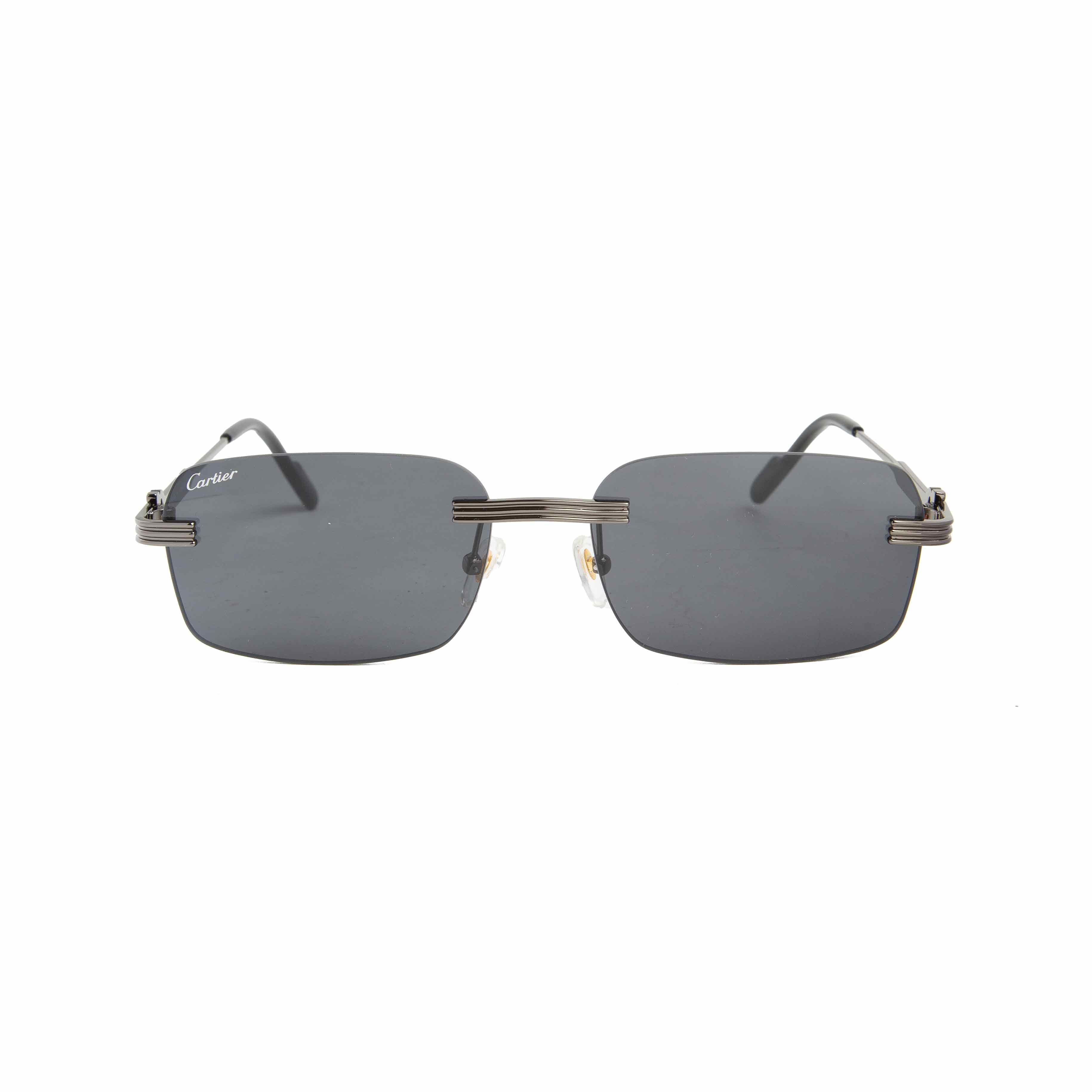 Cartier CT0271S Men's Rimless Rectangle Sunglasses. 