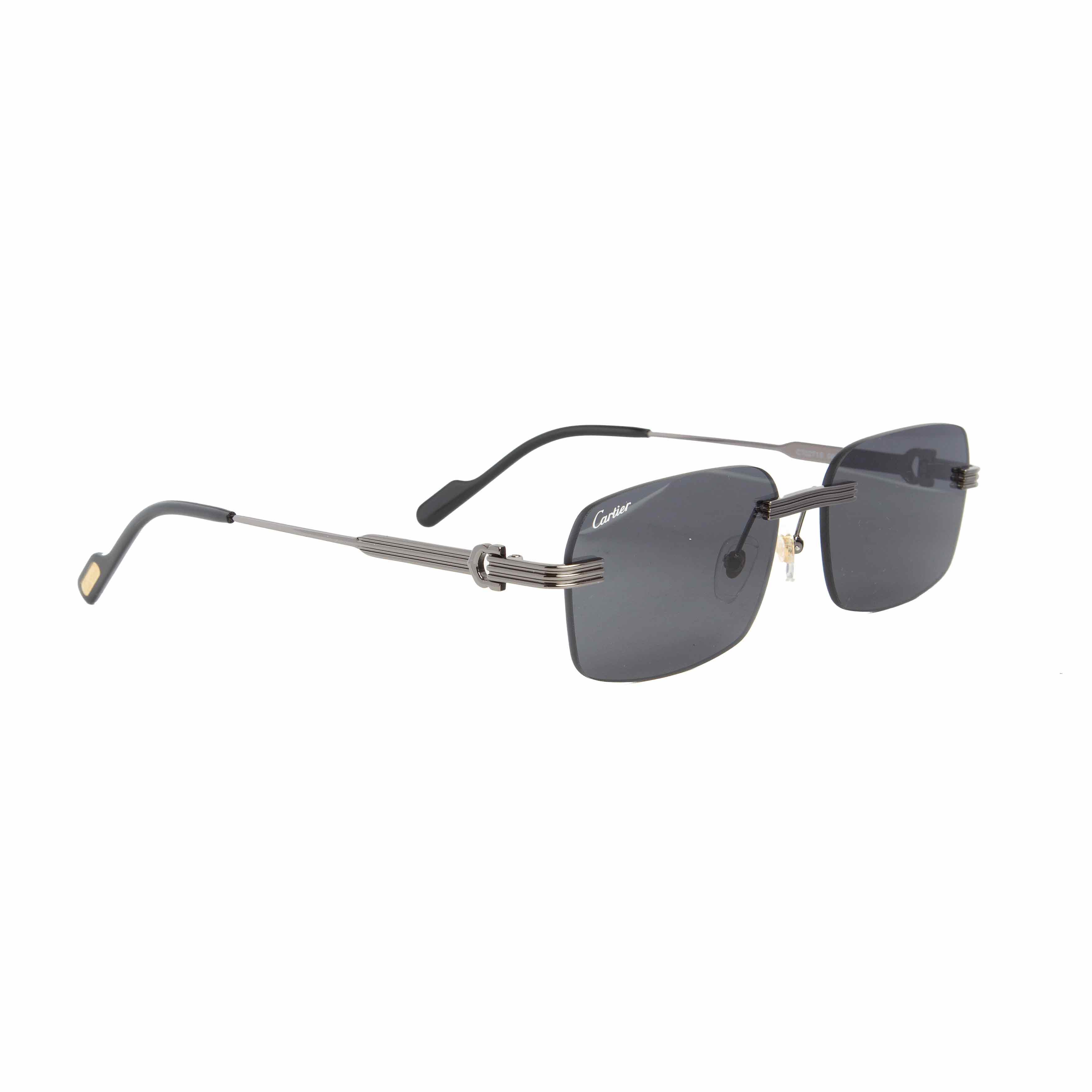 Cartier CT0271S Men's Rimless Rectangle Sunglasses. 
