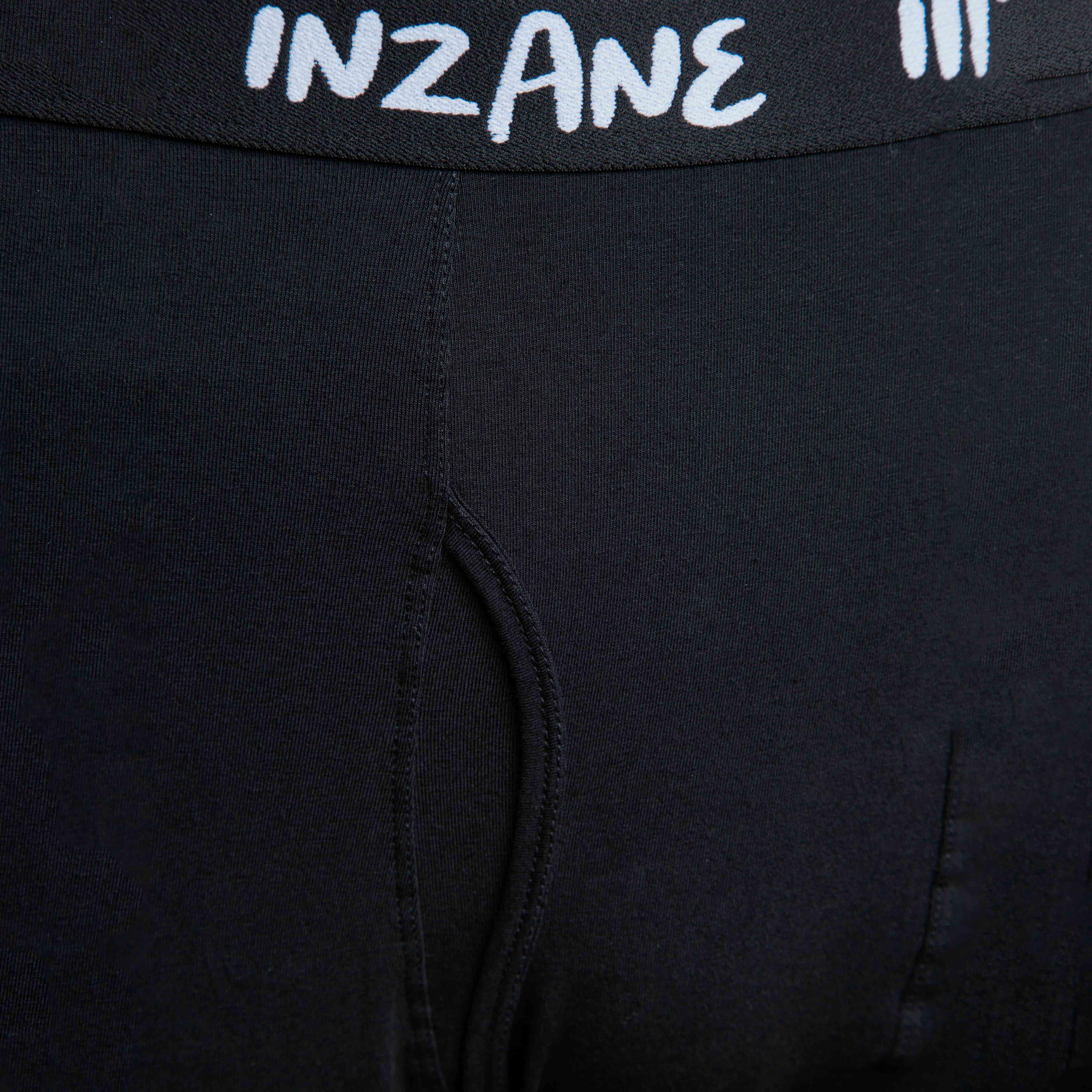 INZANE men's 3-pack black cotton stretch boxer shorts, comfortable underwear for daily wear