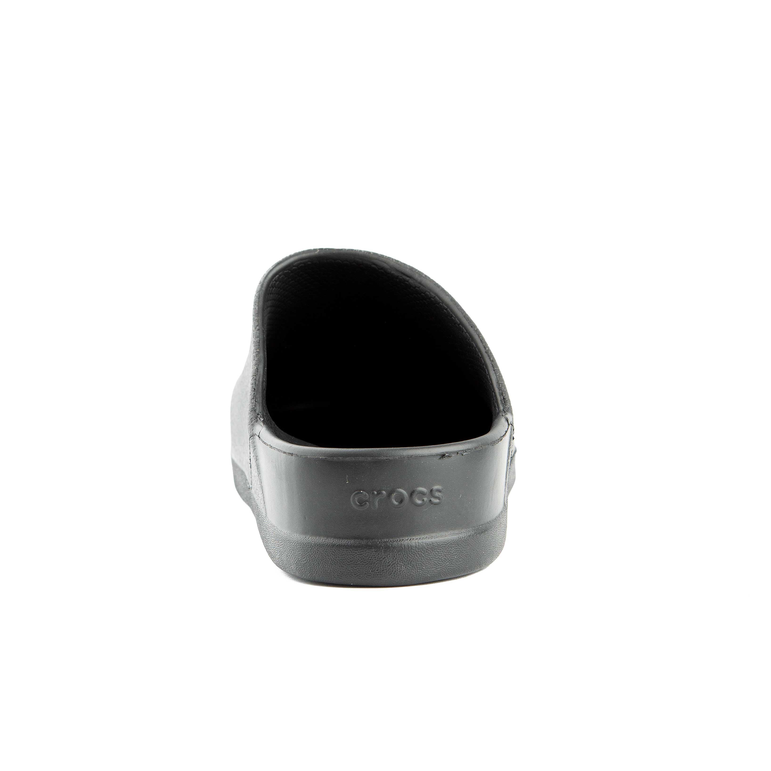 Unisex black Crocs Bistro Clogs for ultimate comfort & protection in work or casual settings. 