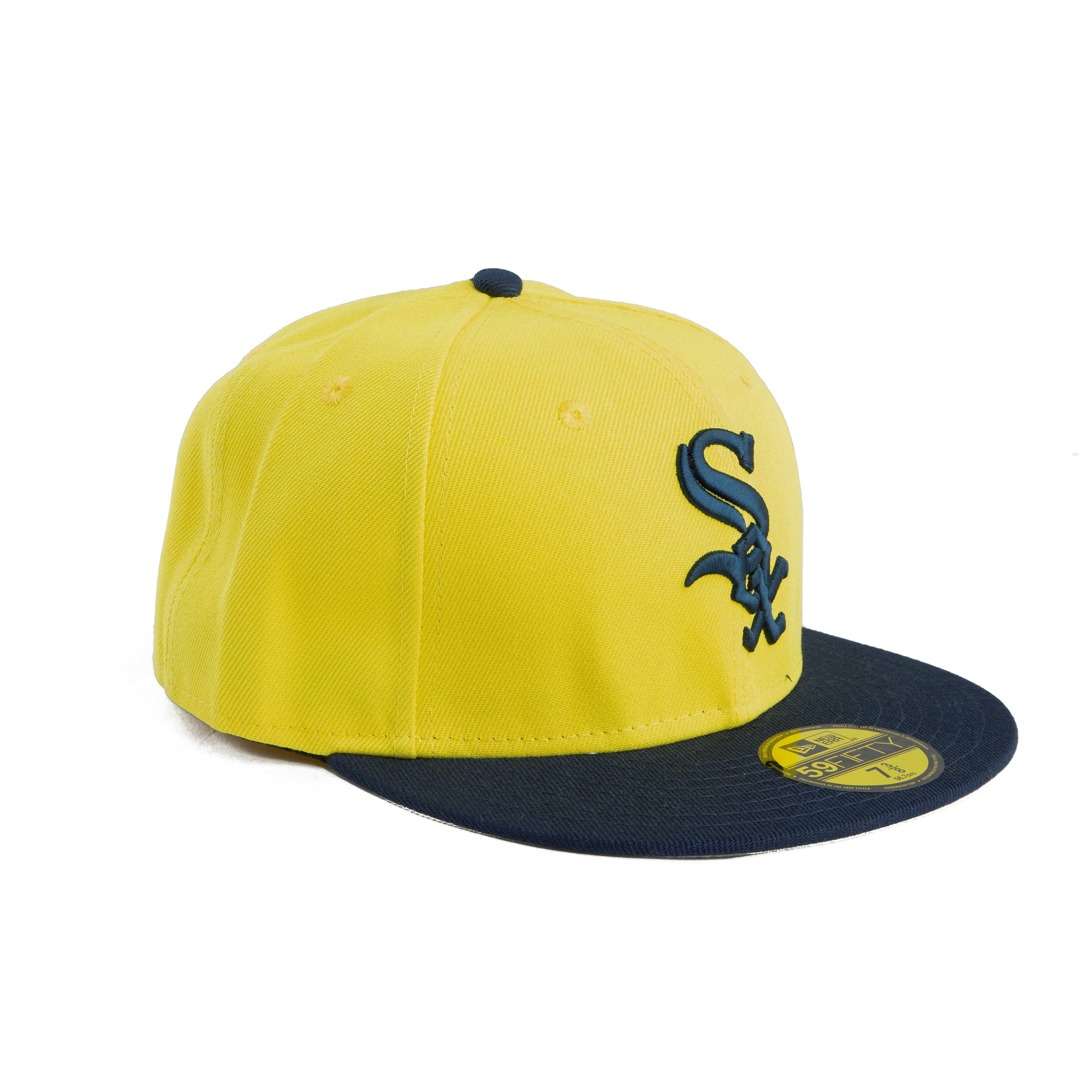 Chicago White Sox New Era 59FIFTY Yellow Navy Fitted Cap