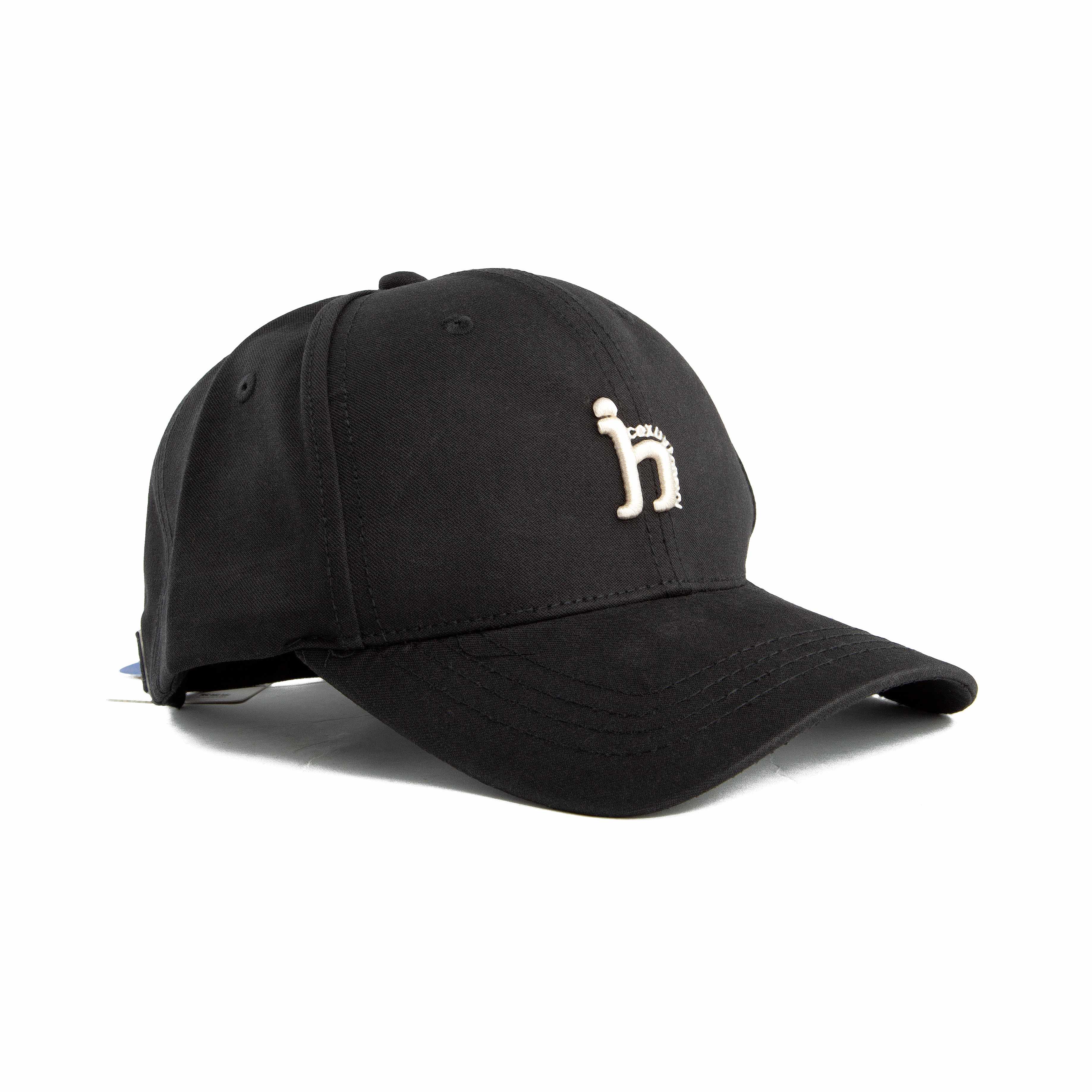Elevate your style with this sleek black baseball cap.