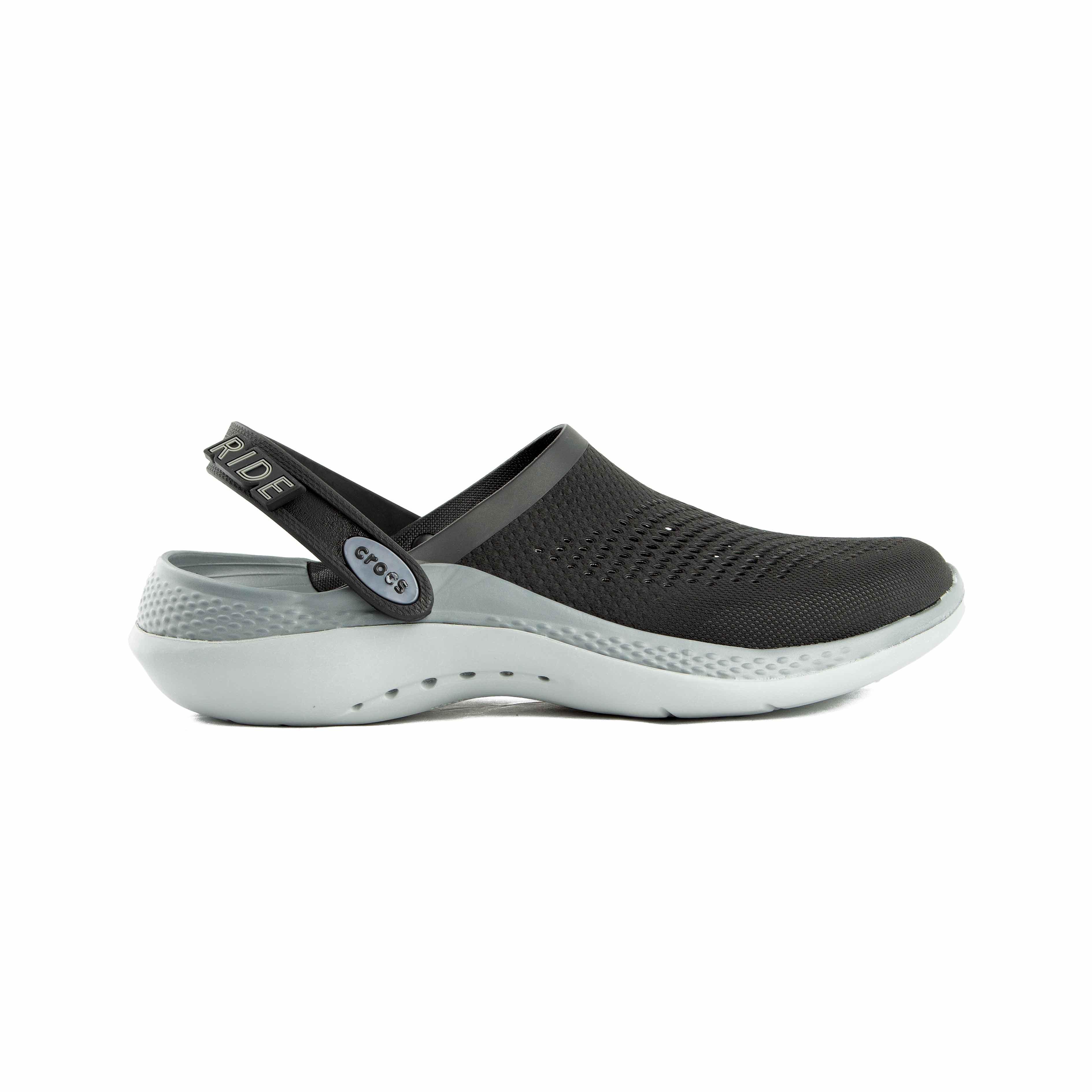 Crocs LiteRide Mesh Clog - Black/Grey Unisex Comfort