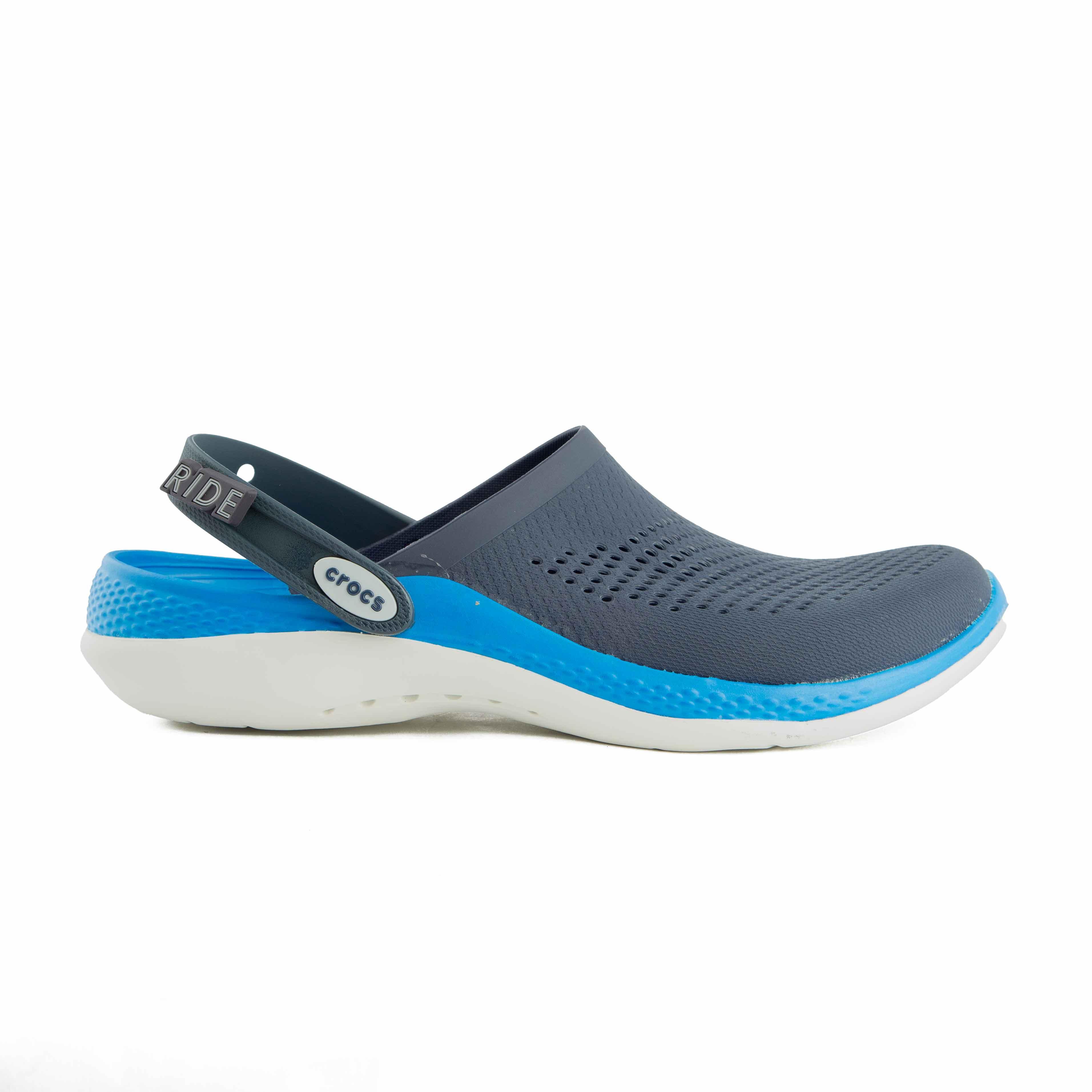This is a pair of Crocs LiteRide Clogs, renowned for their exceptional comfort and lightweight design. 