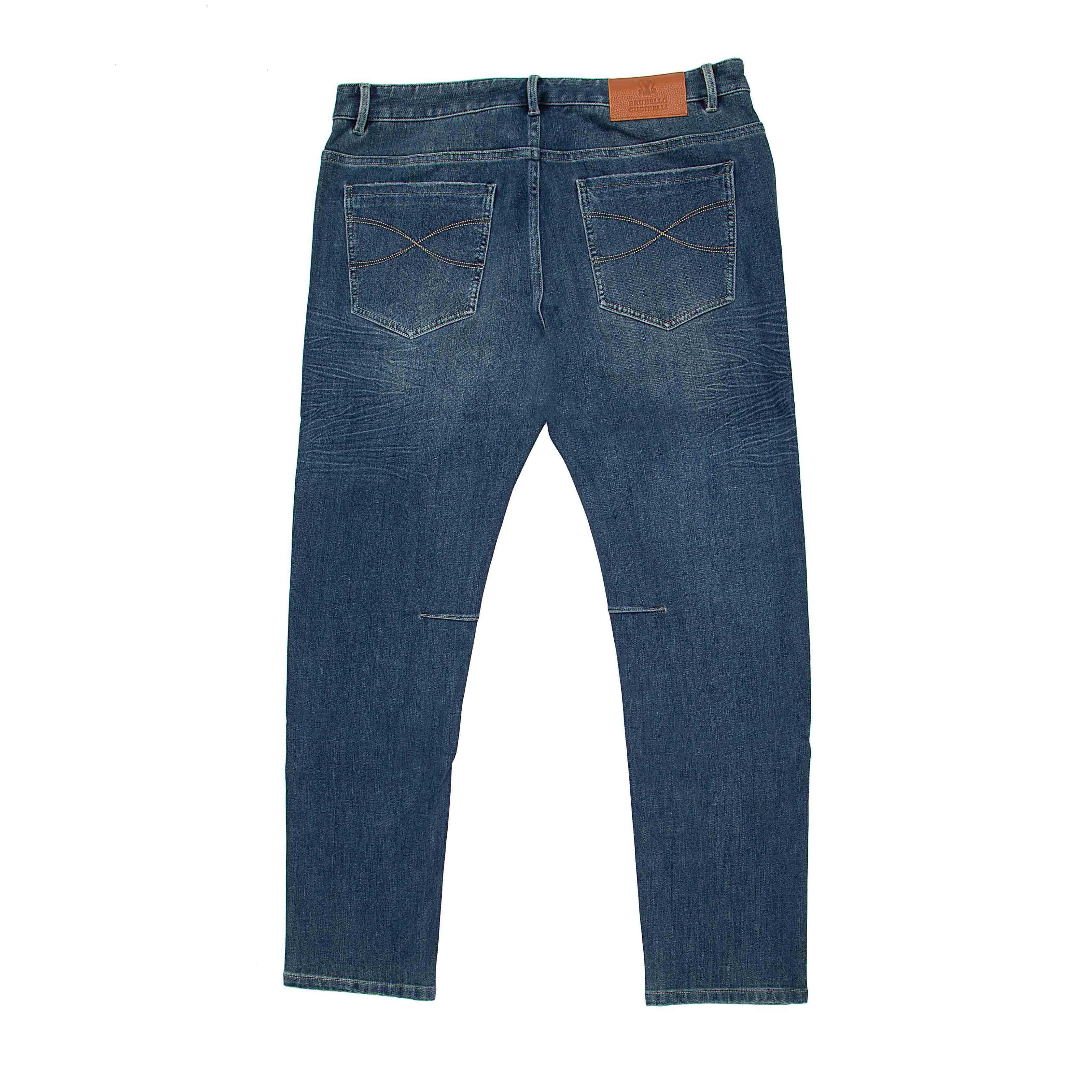 Men's Distressed Dark Denim