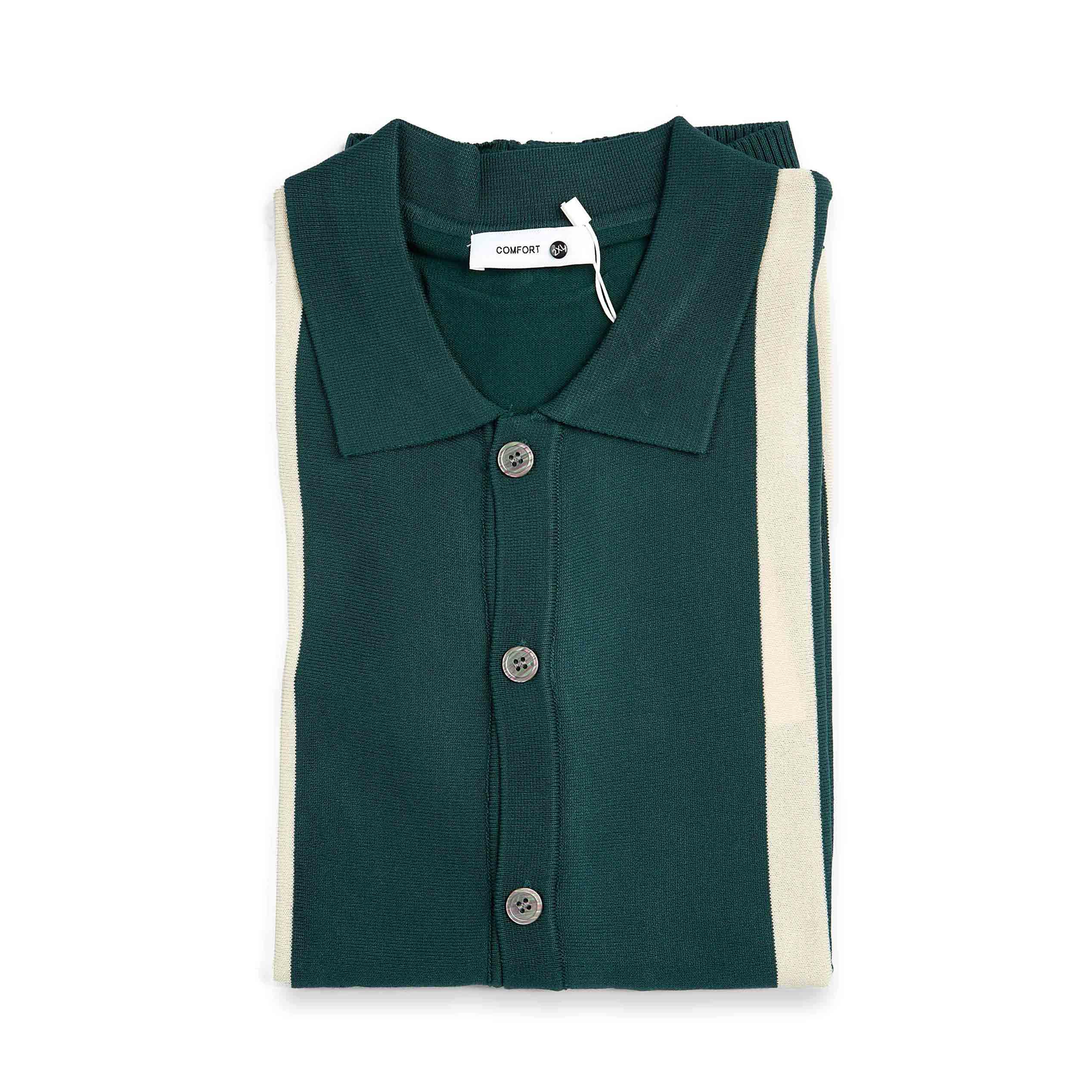 Classics Men's Retro Knit Polo Shirt - Green.