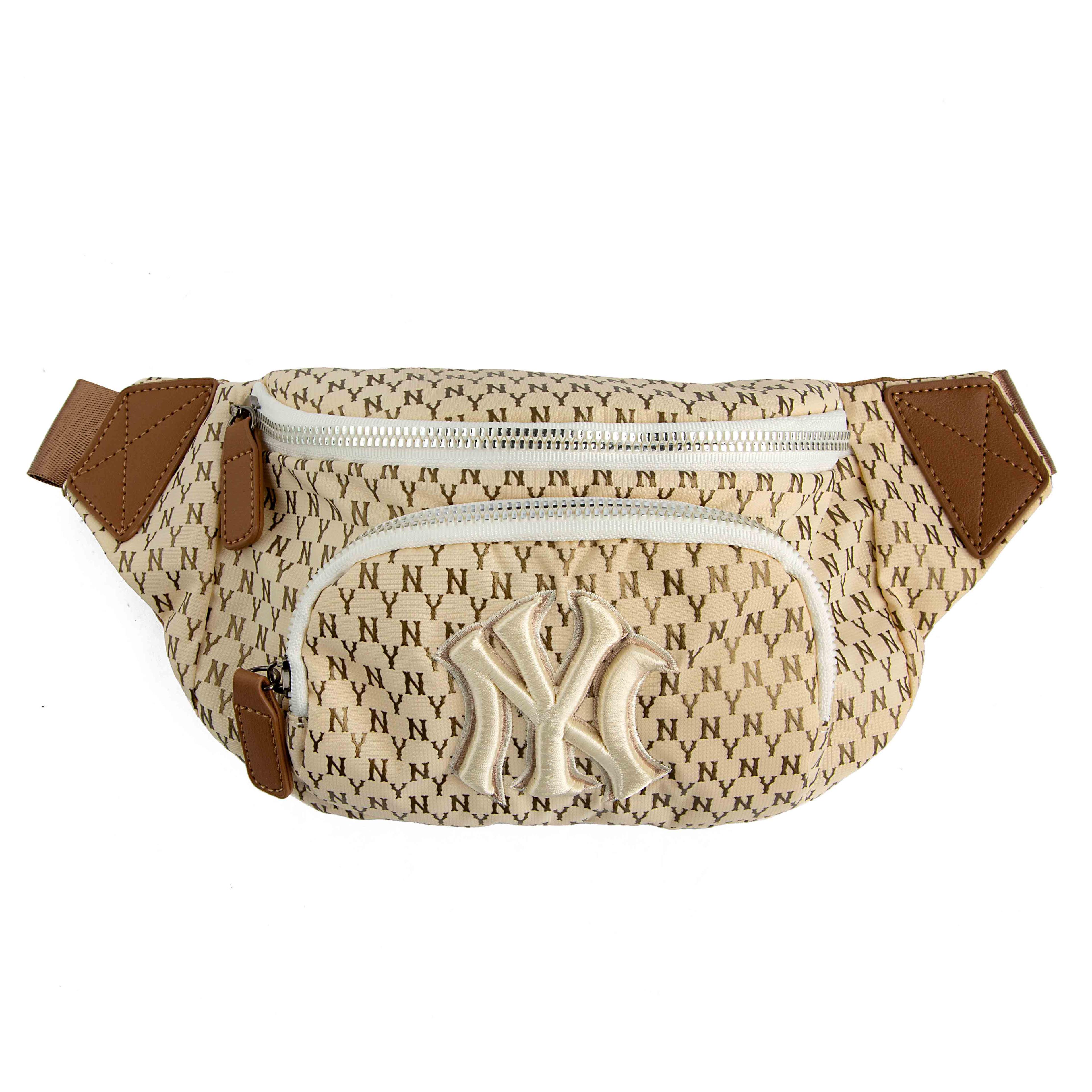 MLB Logo-Print Tan Waist Bag - Unisex Fanny Pack