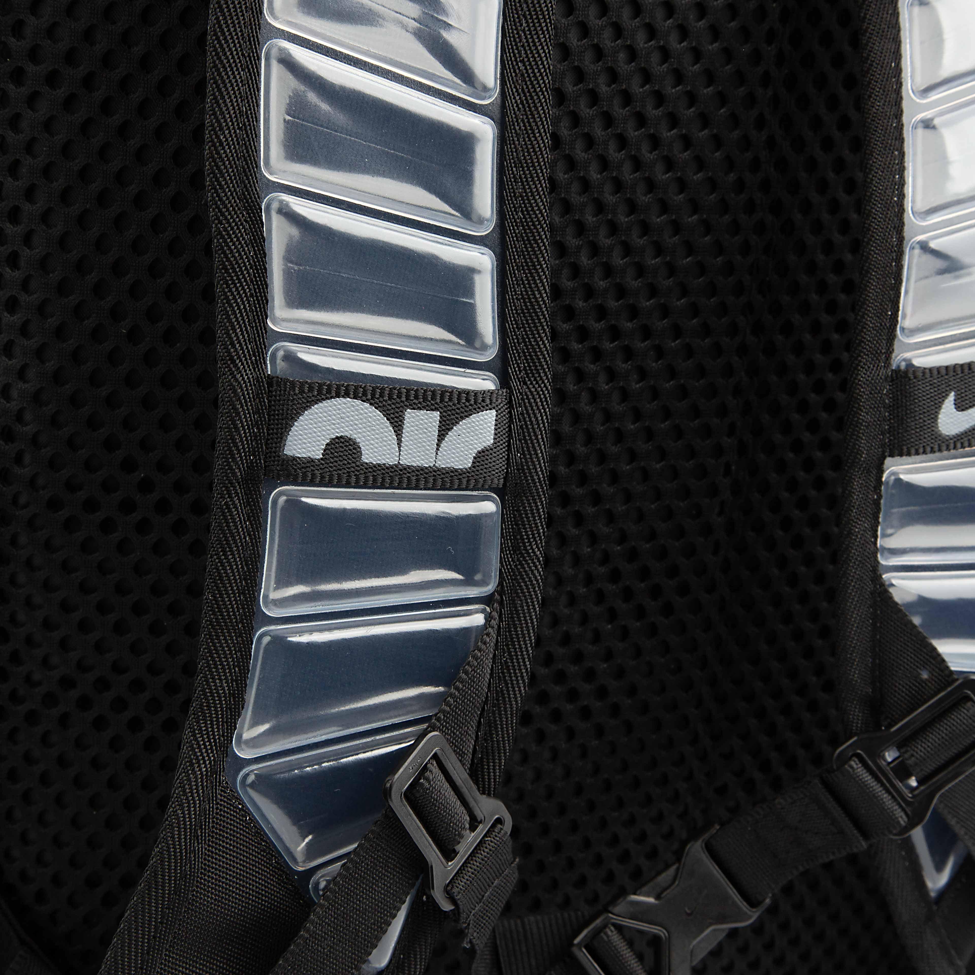 This is a durable, multi-pocket backpack from Nike, designed for practicality and organization. 
