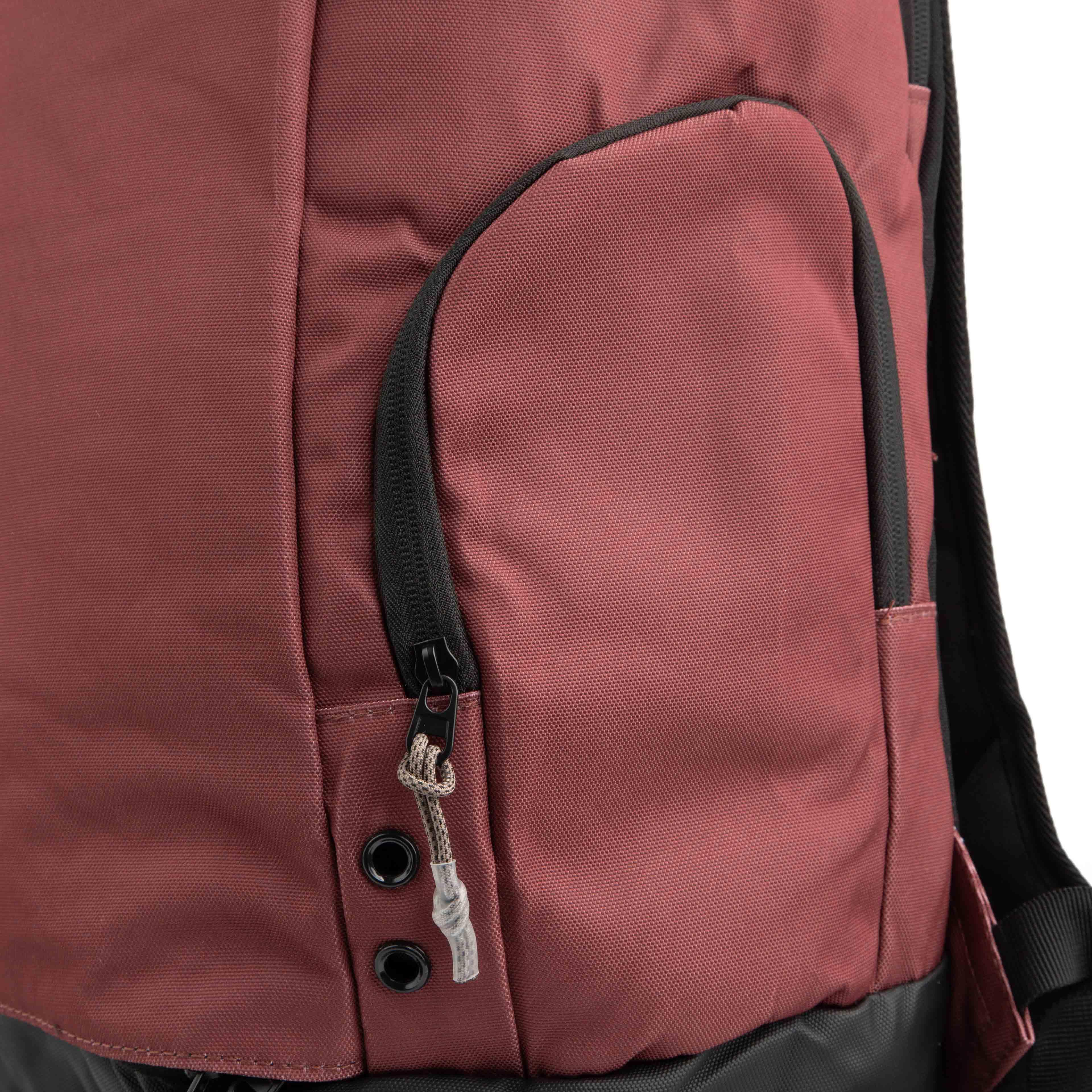 Nike Elite Pro basketball backpack, maroon, black logo, unisex, sports bag, gym bag, shoe compartment, athletic rucksack, men's and women's accessory.