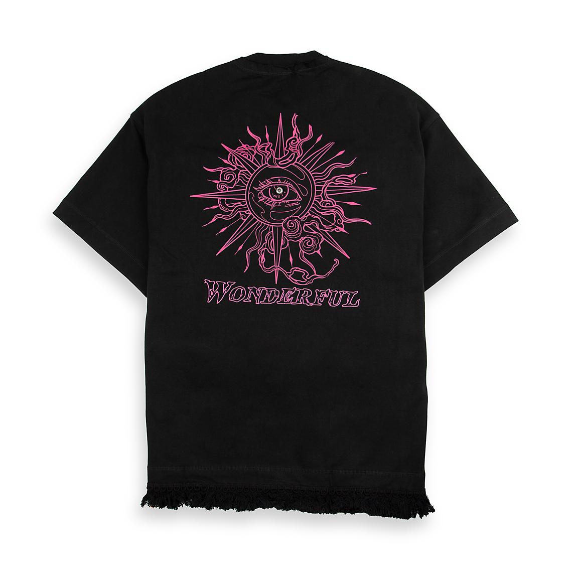 Agu & Sons Ltd S25 Fringed Black T-shirt