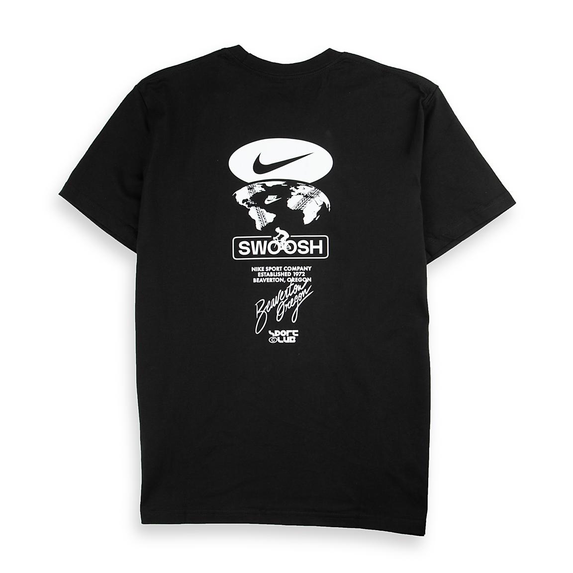 Nike Men's Black Club Swoosh Cotton T-Shirt
