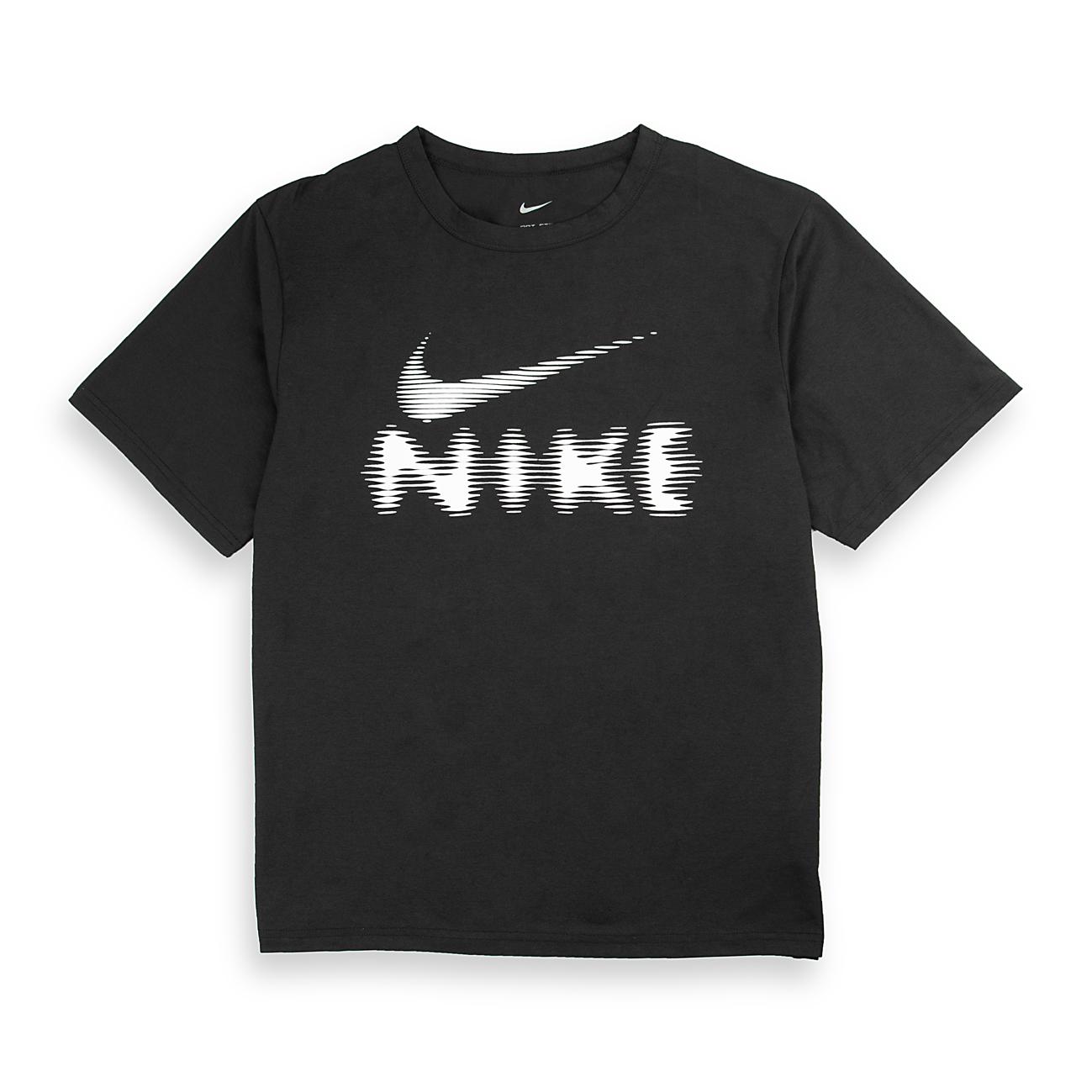 Elevate your training with the Nike Hyverse Dri-FIT UV T-Shirt. Stay dry, comfortable & protected from the sun with this versatile, black performance tee featuring the iconic glitch-effect logo. Perfect for any workout or casual wear.