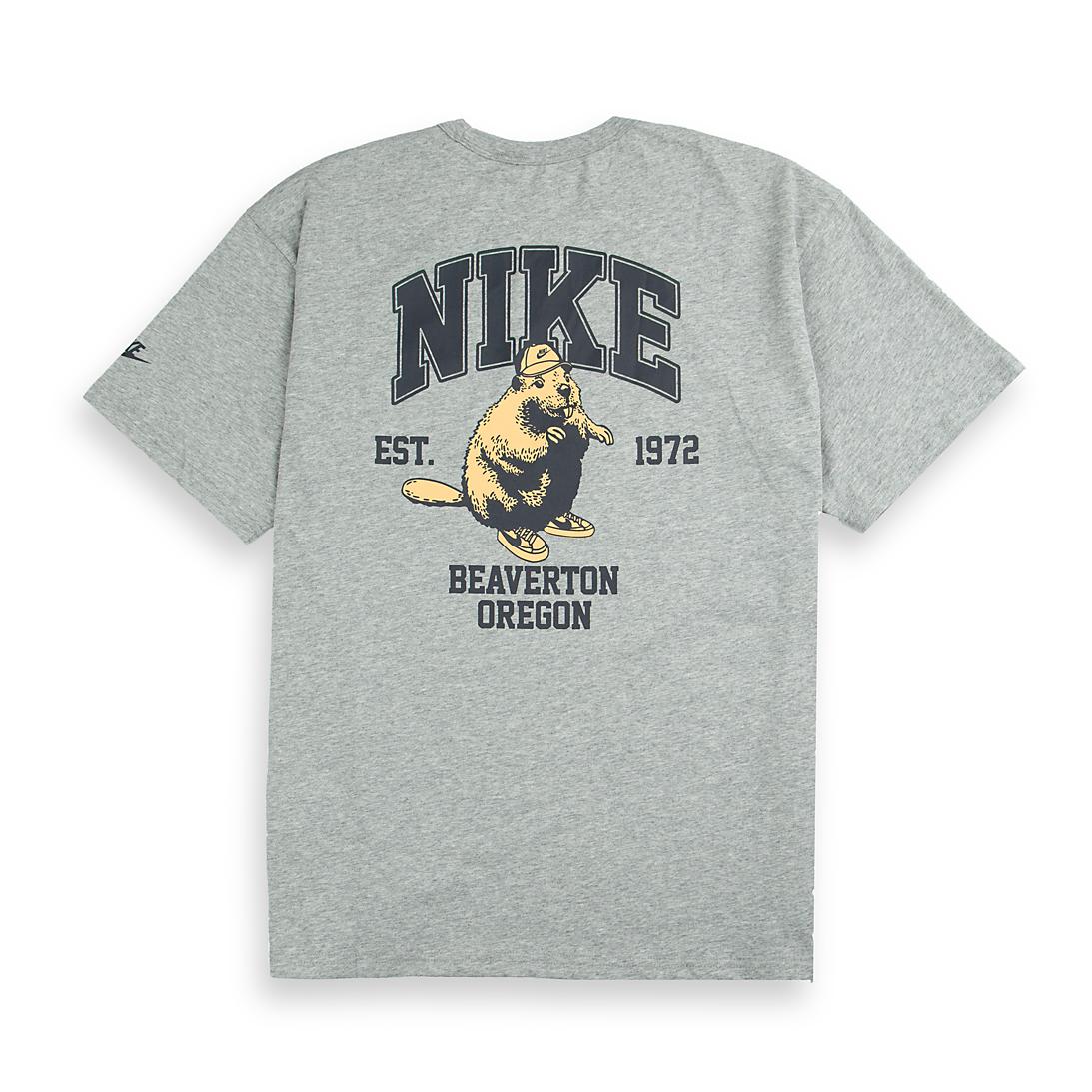 Nike Grey Embroidered Logo T-Shirt - Premium Cotton Comfort