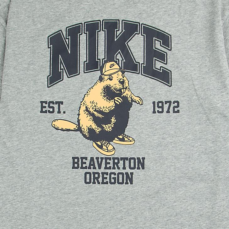 Nike Grey Embroidered Logo T-Shirt - Premium Cotton Comfort