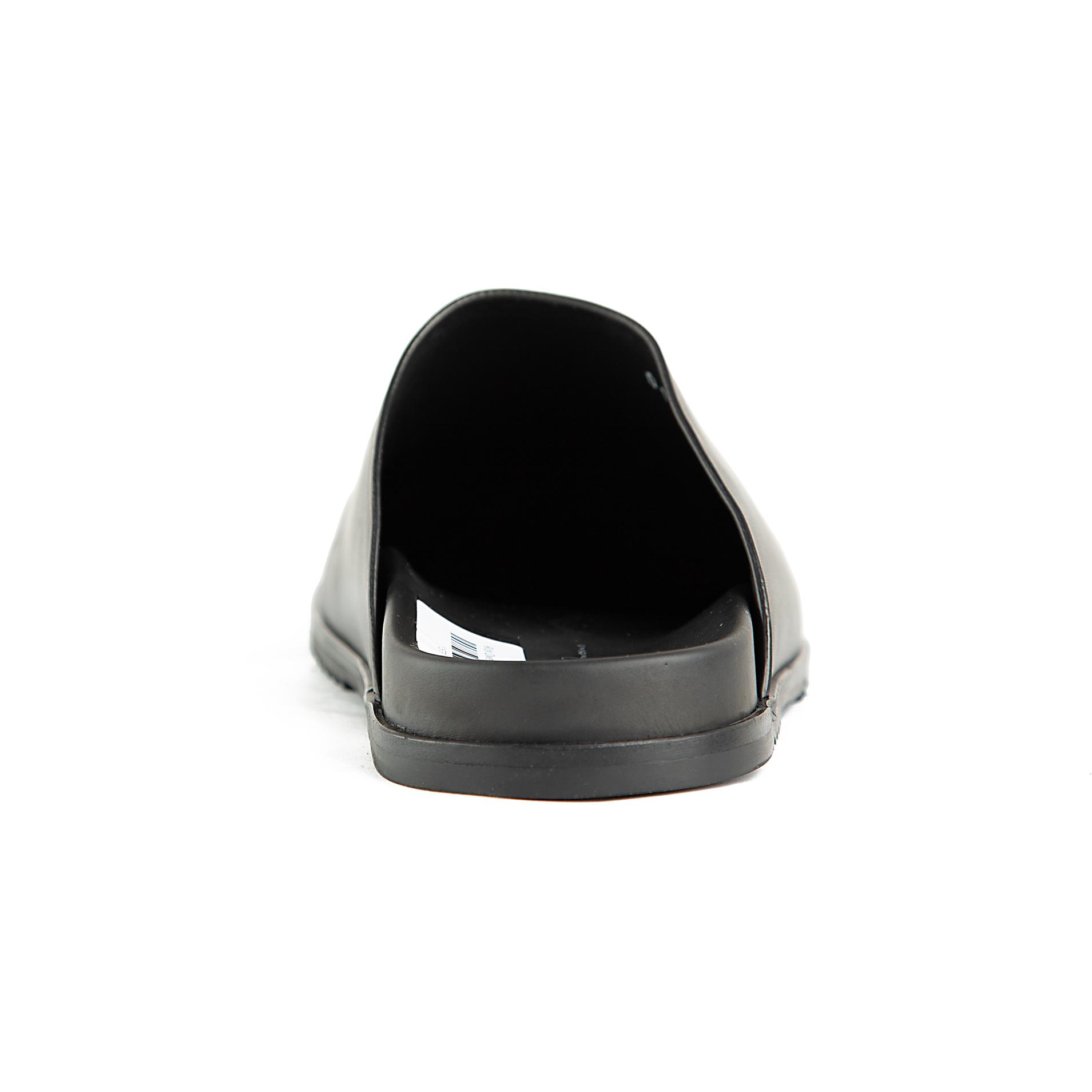 Rick Owens Granola Leather Mules - Black Designer Slip-ons