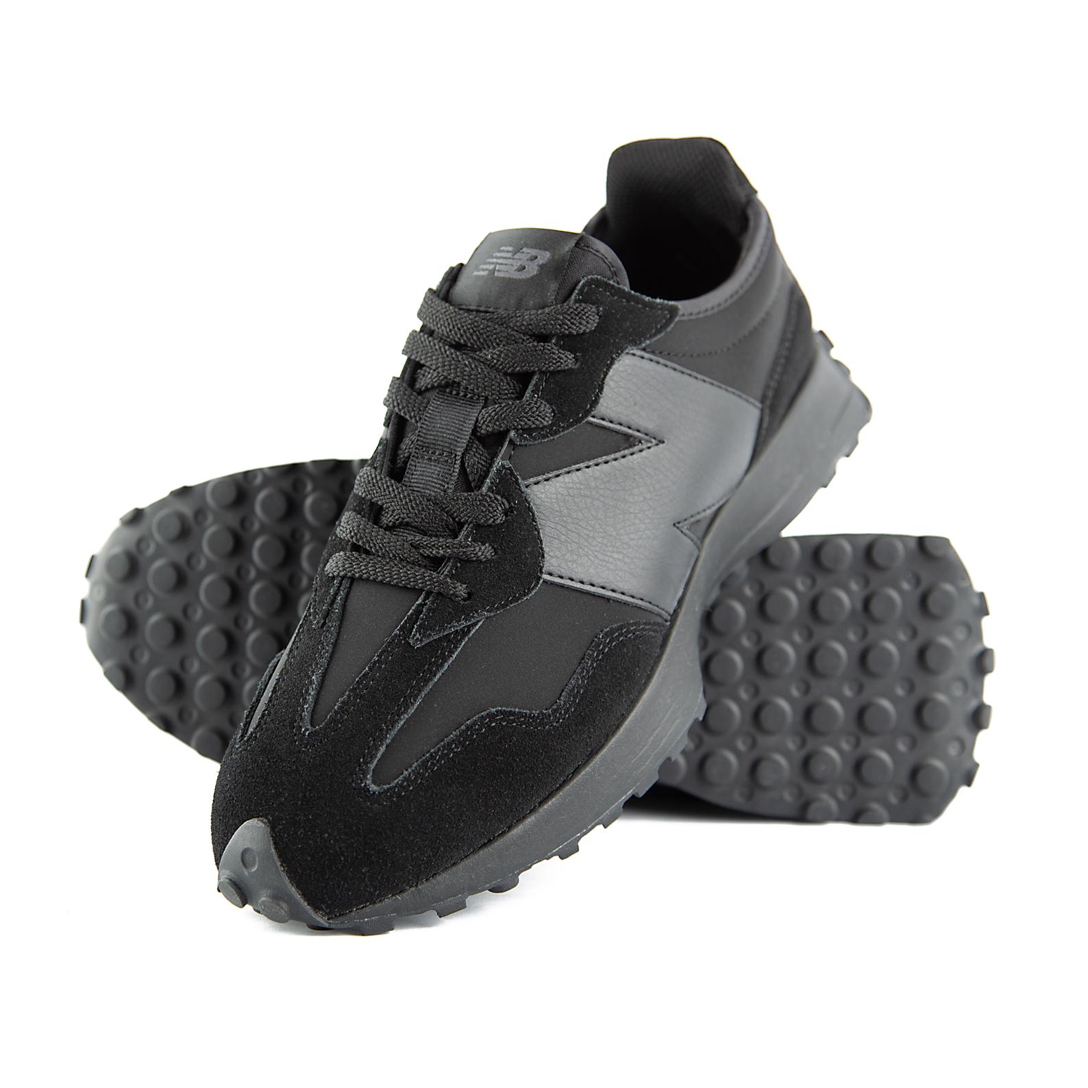New Balance 327 Triple Black Sneakers: Retro Style, Modern Comfort