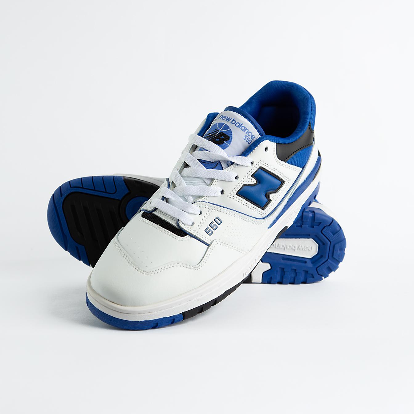 New Balance 550 White Royal Blue - Classic Retro Sneakers