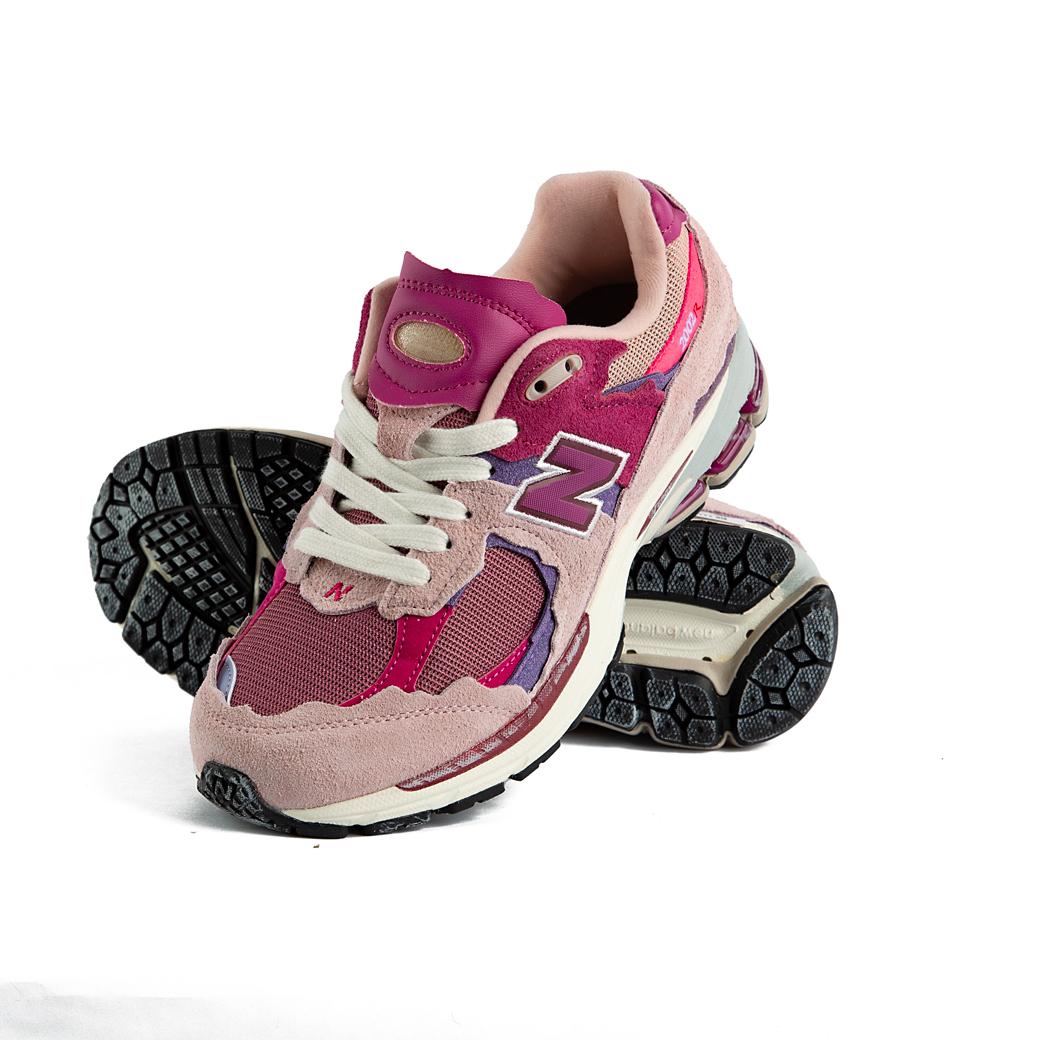 New Balance 2002R Pink Suede Mesh Sneakers