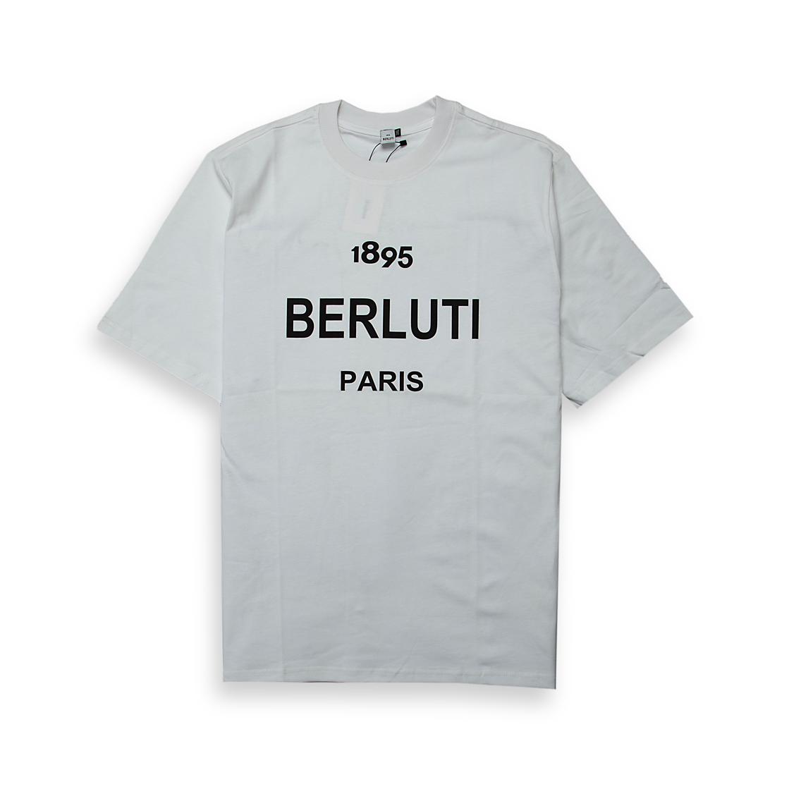 A luxury, high-end short-sleeve crew neck t-shirt from the prestigious French house Berluti.