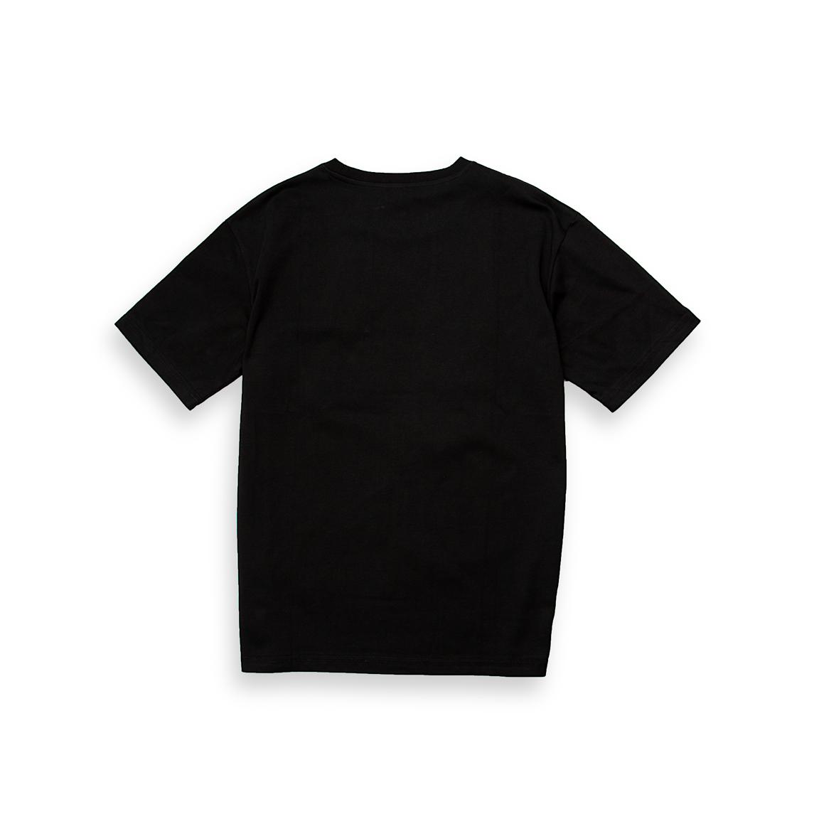 This is a premium, black, short-sleeve crew-neck t-shirt from the luxury brand GUCCI.