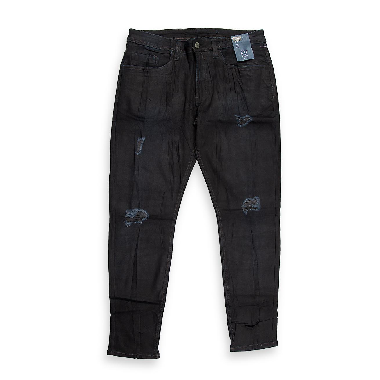 These are men's modern jeans featuring a tapered fit, which is comfortable in the thigh and narrows down towards the ankle.