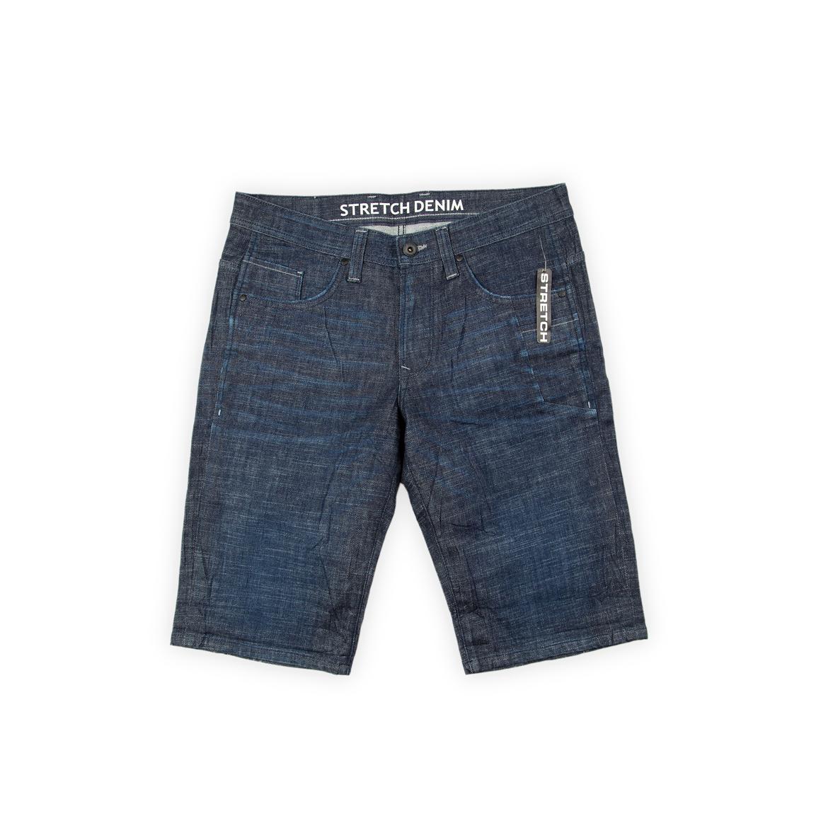 These are knee-length Bermuda-style shorts made from a comfortable and flexible stretch denim fabric, as indicated by the "STRETCH DENIM" label on the waistband.