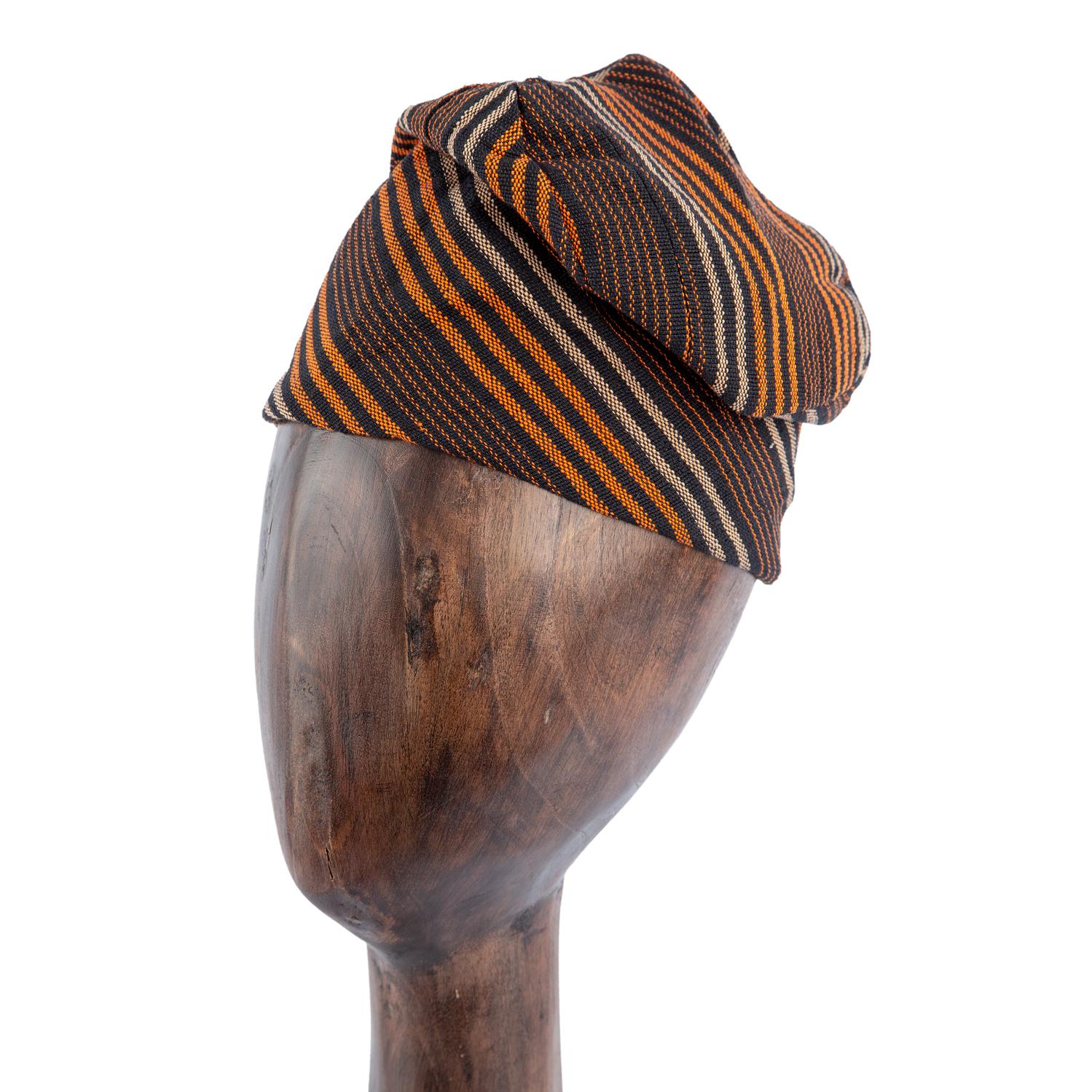 Yoruba Fila Cap, Aso Oke fabric, Nigerian hat, cultural headwear