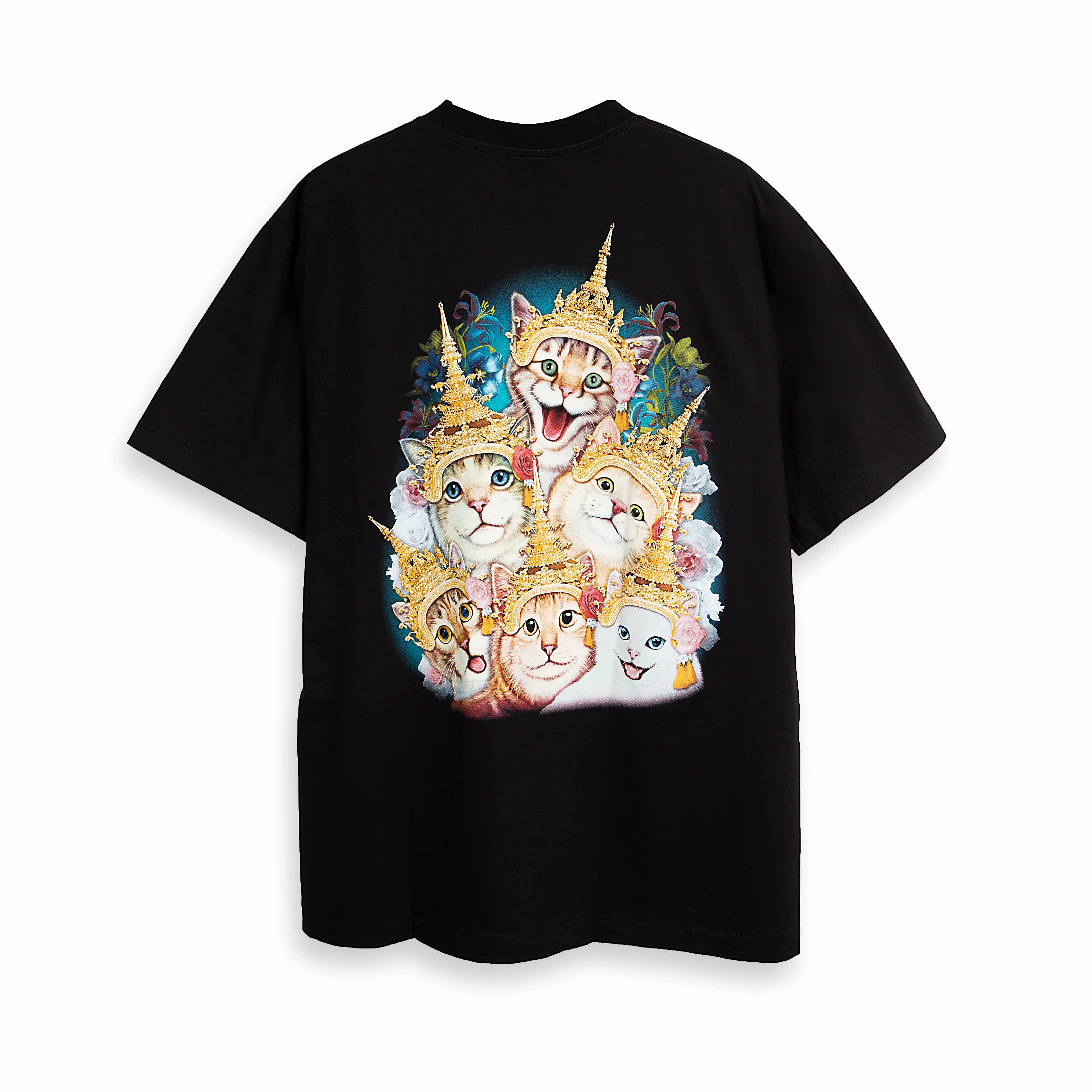 "Rock Eagle black unisex T-shirt with realistic elephant wildlife graphic"