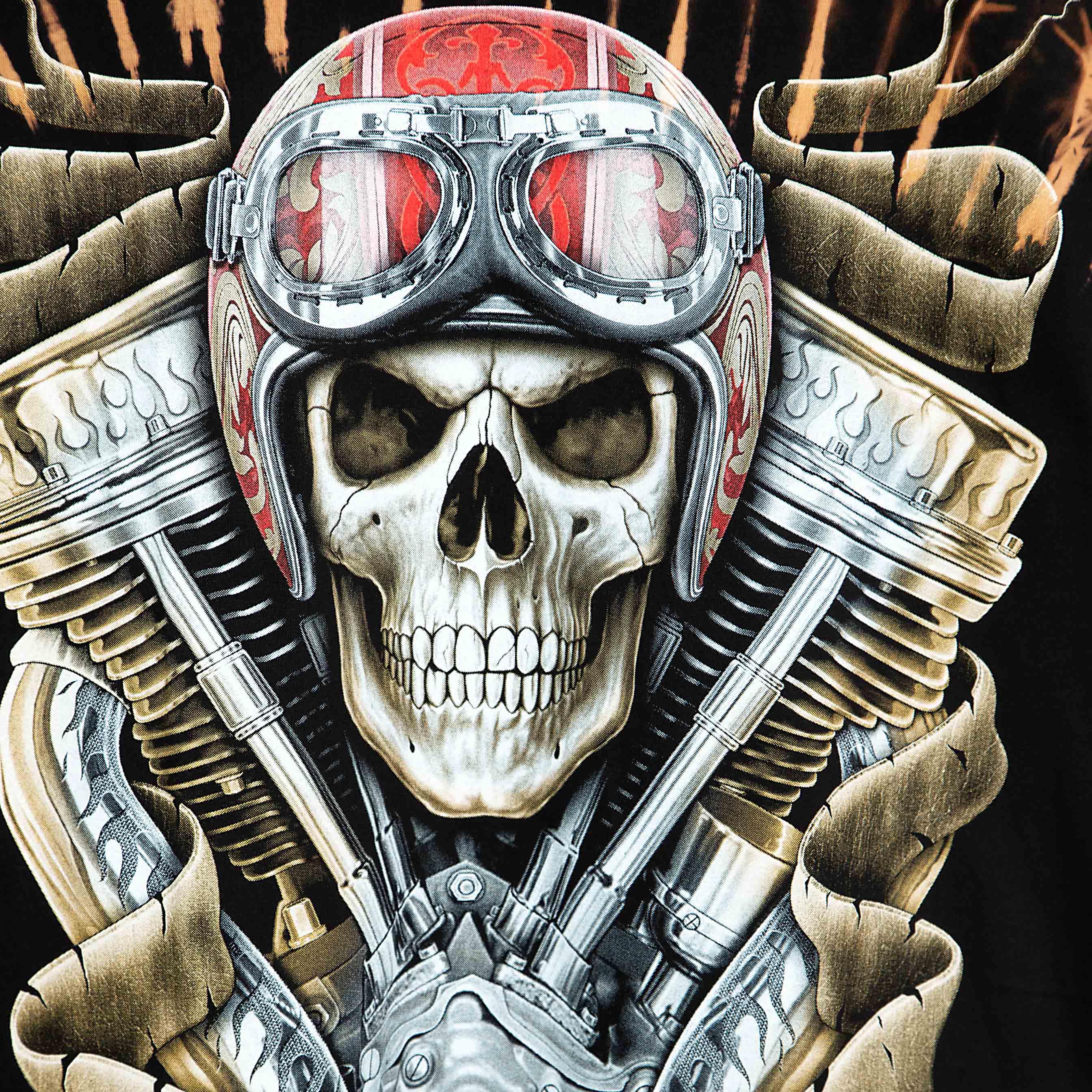 rock eagle ride free skull glow in dark motorcycle t-shirt